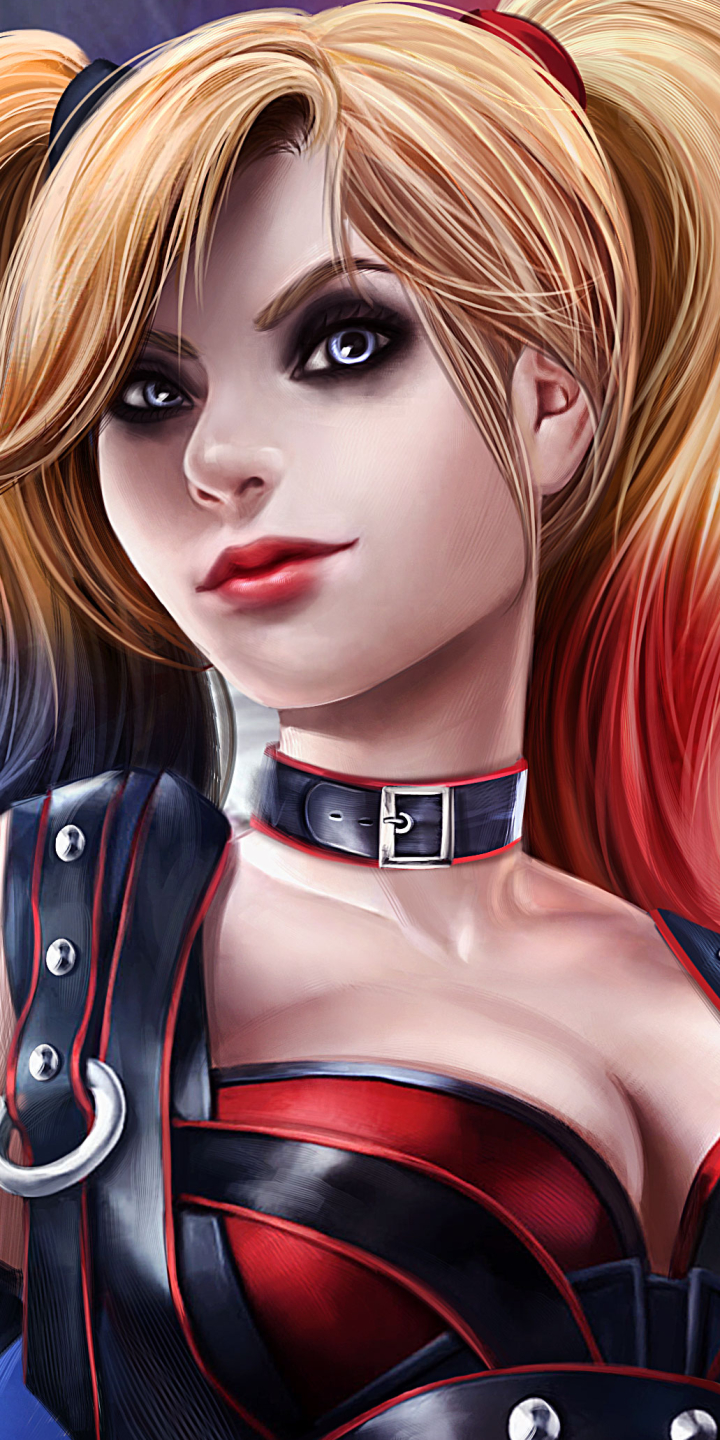 Download mobile wallpaper Blonde, Blue Eyes, Comics, Harley Quinn, Dc Comics for free.