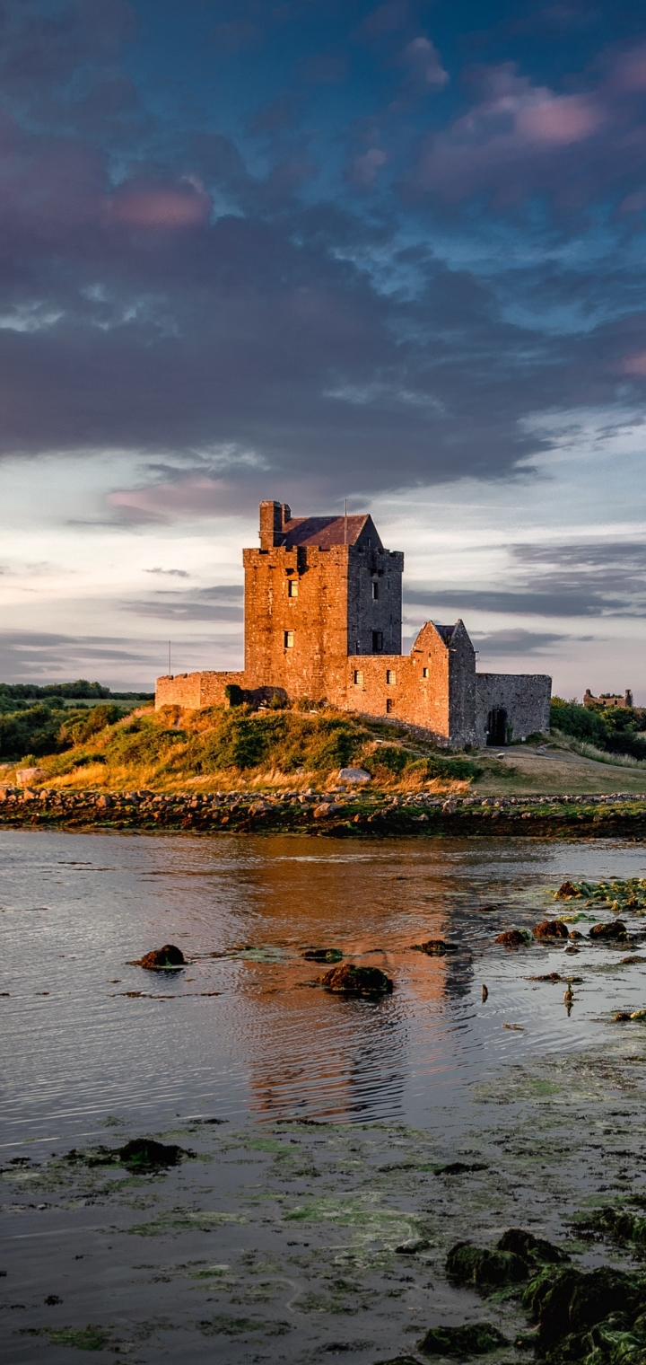 Download mobile wallpaper Castles, Island, Ireland, Man Made, Castle, Dunguaire Castle for free.