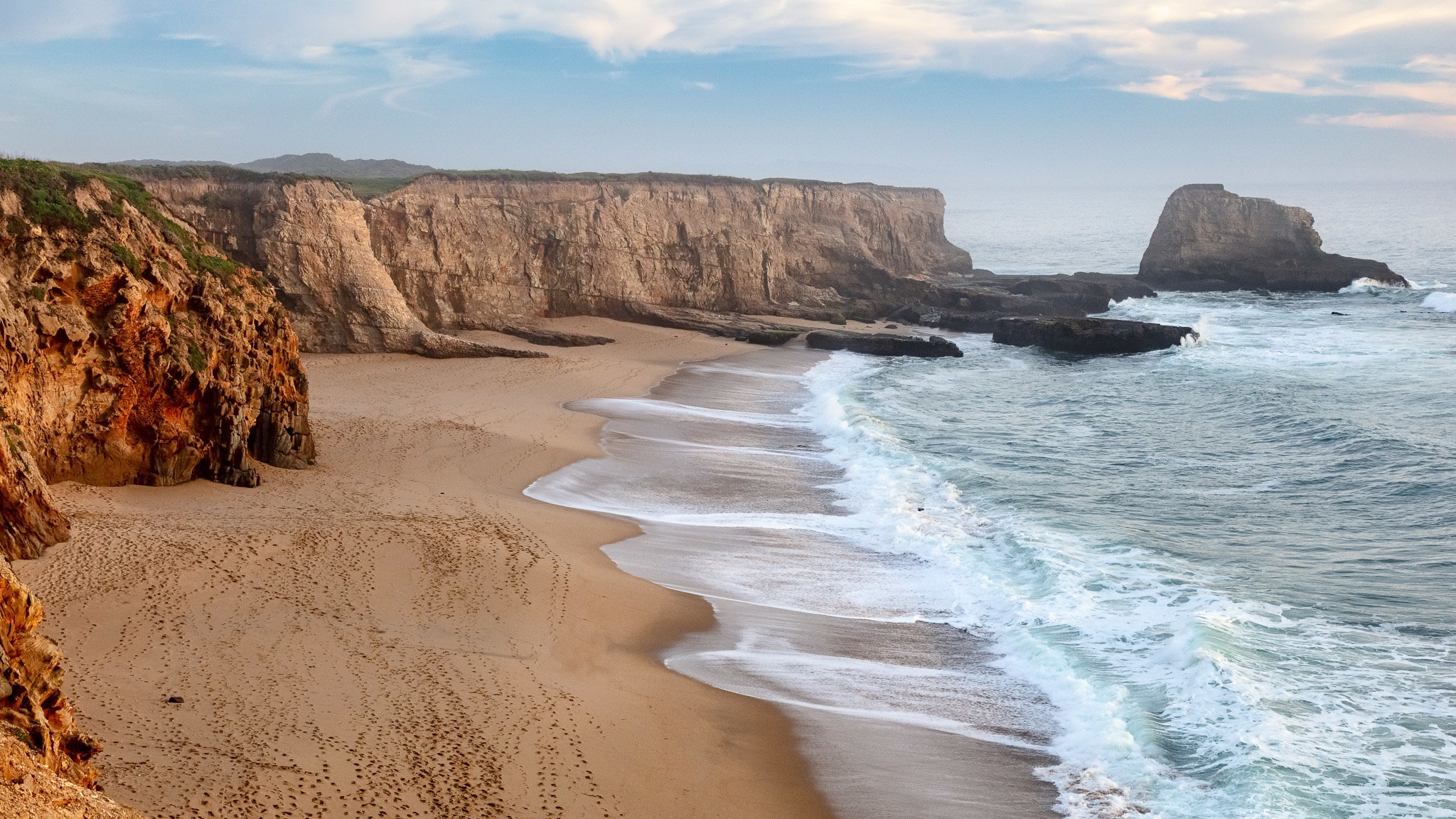 無料モバイル壁紙自然, ビーチ, 崖, 地球, カリフォルニアをダウンロードします。