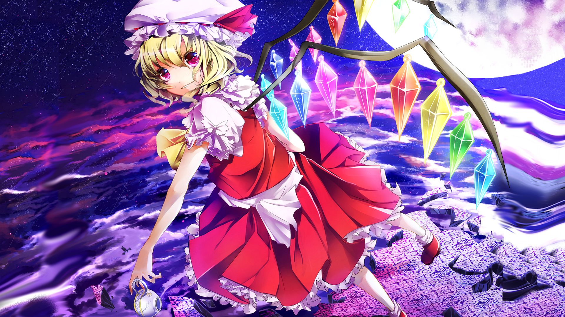 Descarga gratis la imagen Animado, Flandre Escarlata, Touhou en el escritorio de tu PC