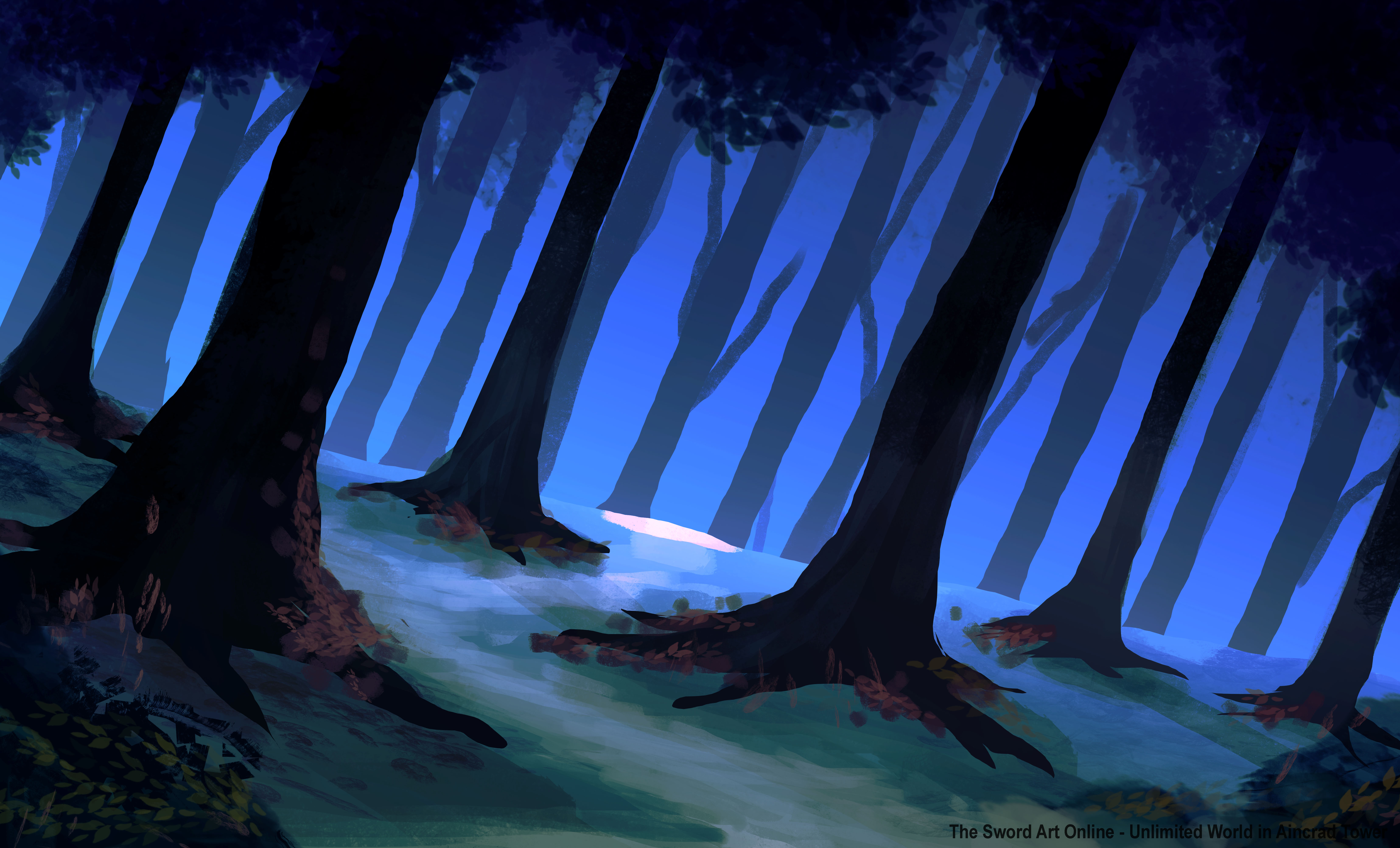 Free download wallpaper Fantasy, Night, Forest on your PC desktop