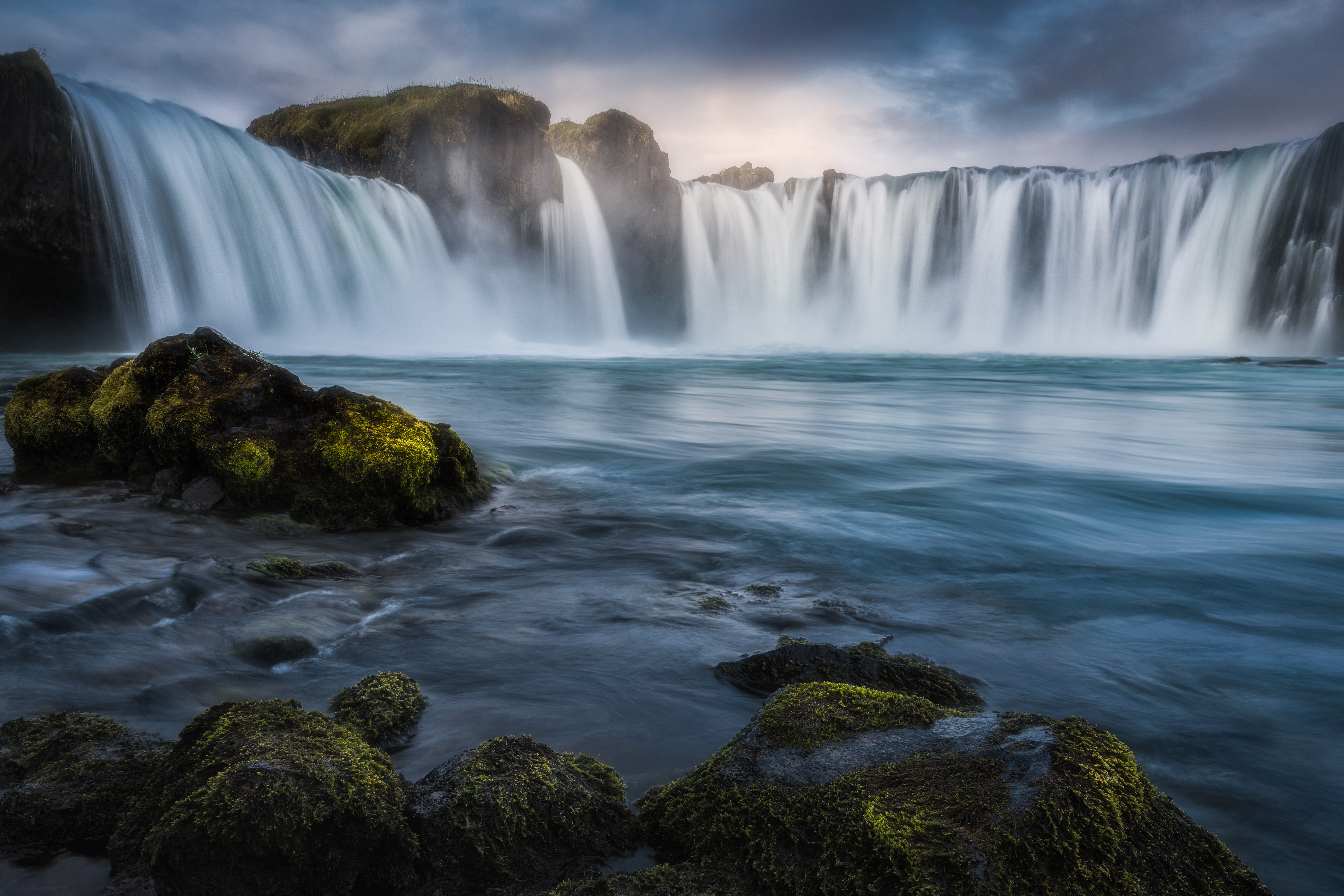 Download mobile wallpaper Waterfalls, Earth, Goðafoss for free.