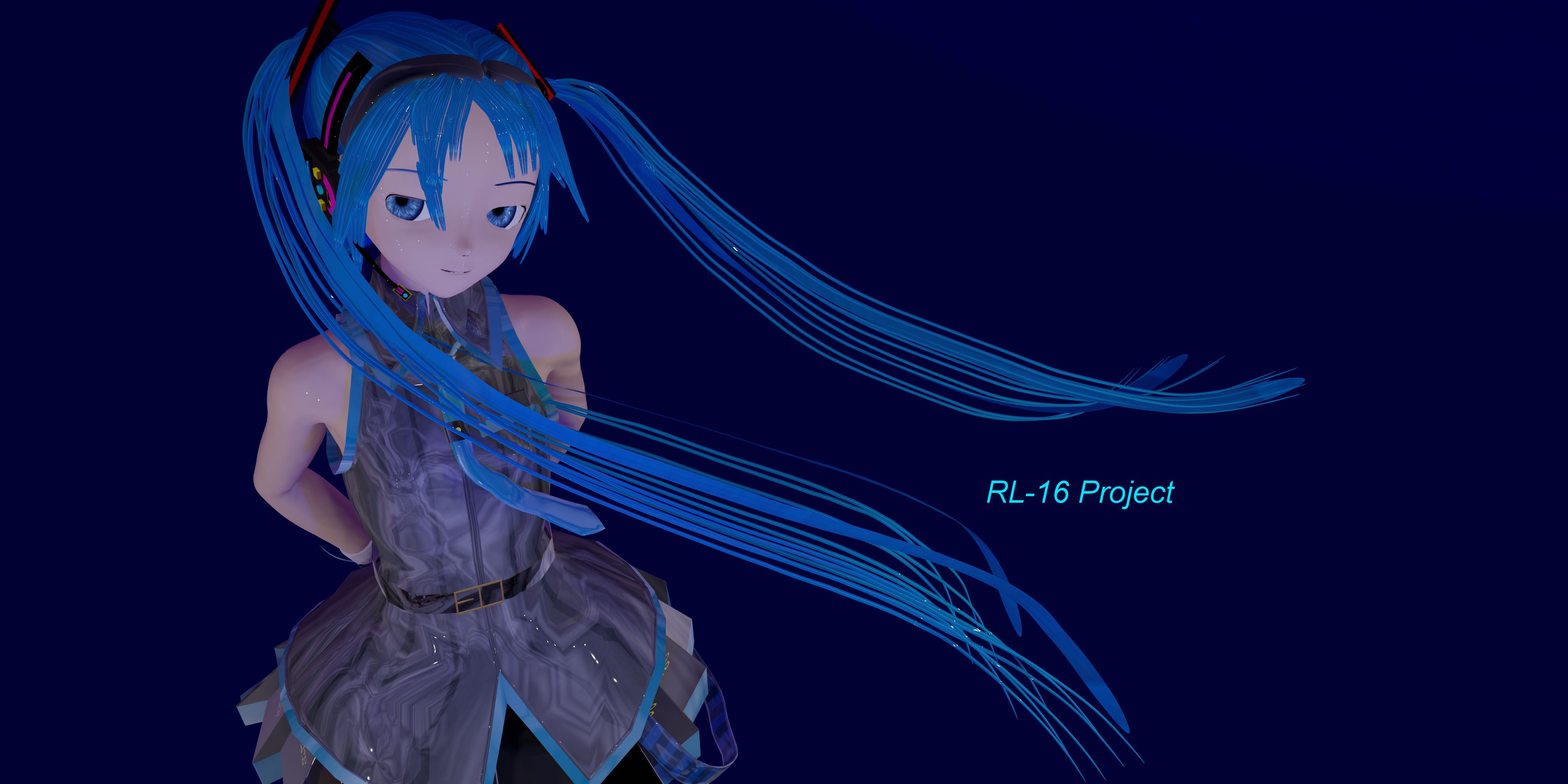 Descarga gratuita de fondo de pantalla para móvil de Vocaloid, Ojos Azules, Animado, Pelo Largo, Pelo Azul, Hatsune Miku, Licuadora, Licuadora Modelo 3D.