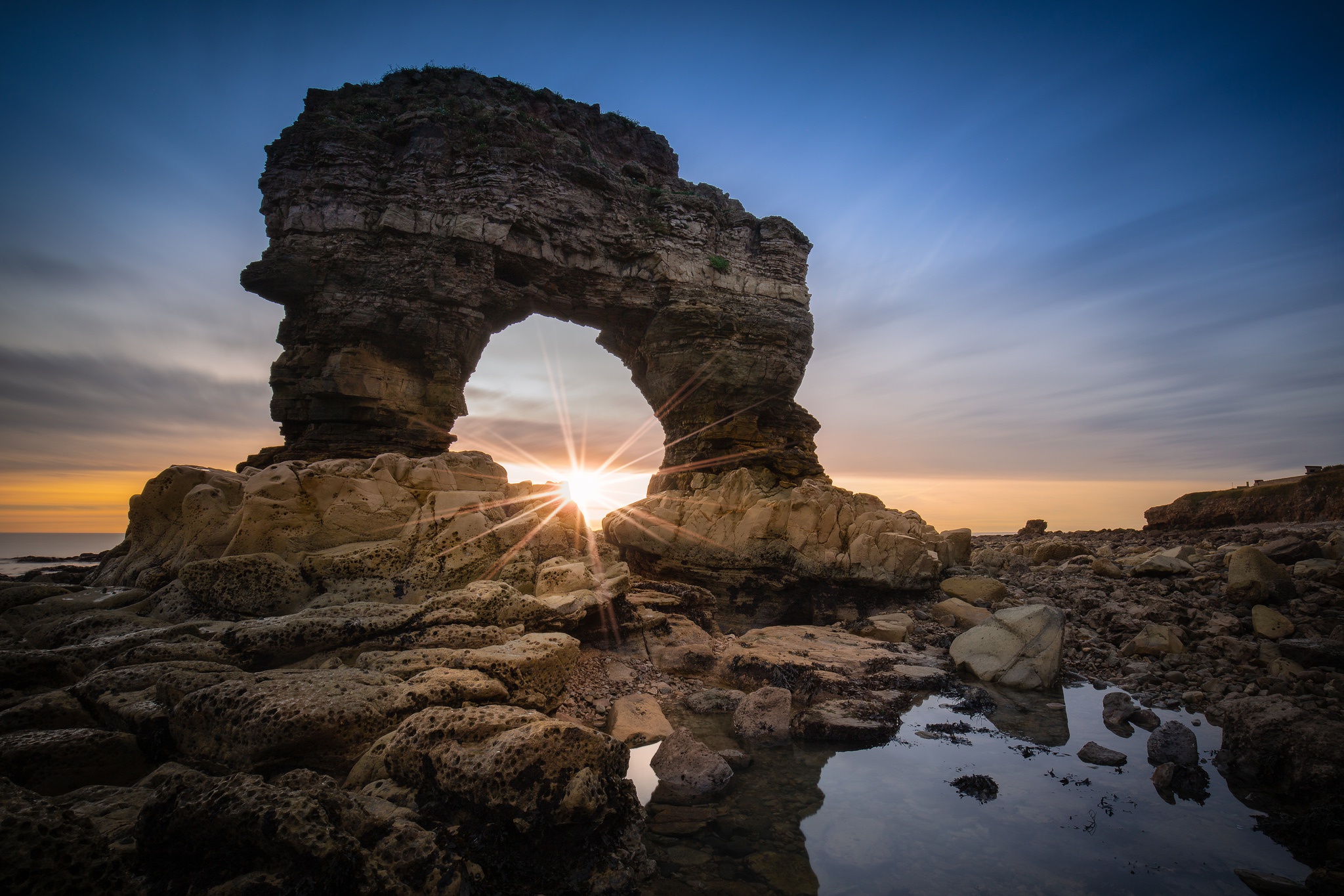 Descarga gratis la imagen Naturaleza, Amanecer, Arco Natural, Tierra/naturaleza en el escritorio de tu PC