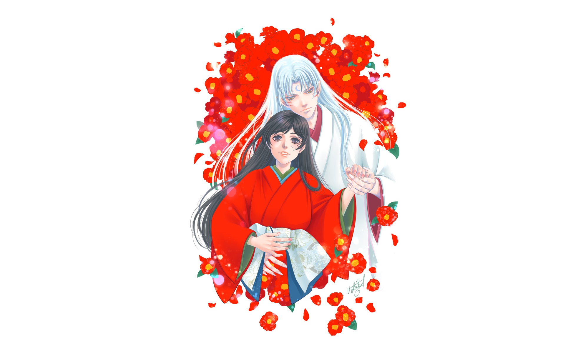 Download mobile wallpaper Anime, Inuyasha, Sesshōmaru (Inuyasha), Rin (Inuyasha) for free.