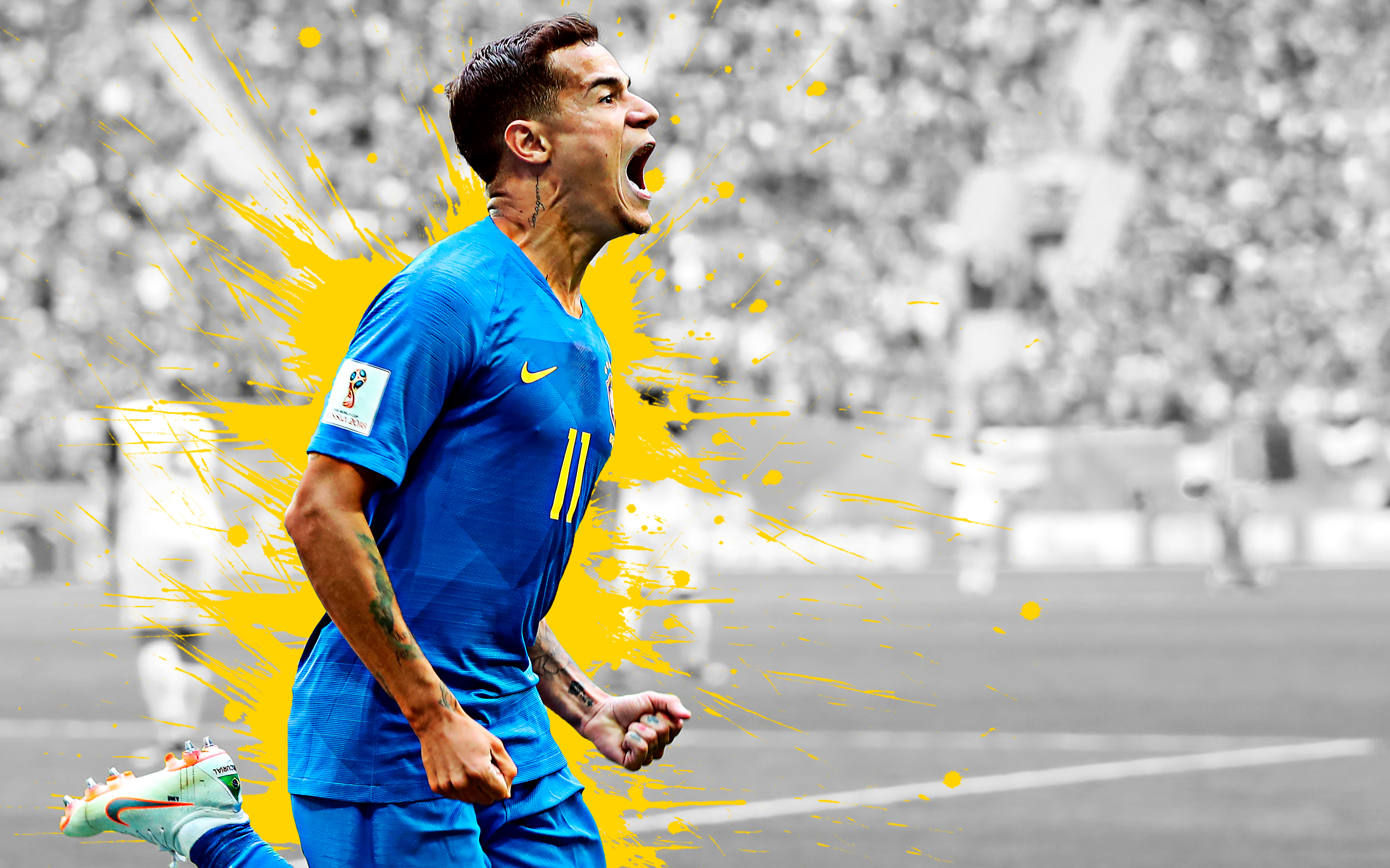 Laden Sie das Sport, Fußball, Brasilianisch, Philippe Coutinho-Bild kostenlos auf Ihren PC-Desktop herunter