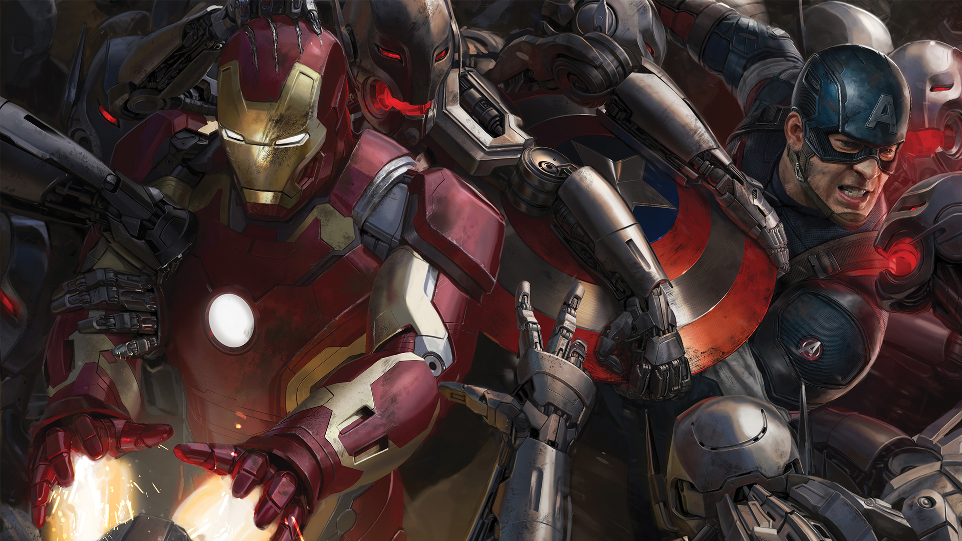 Download mobile wallpaper Avengers: Age Of Ultron, Captain America, The Avengers, Movie, Iron Man for free.
