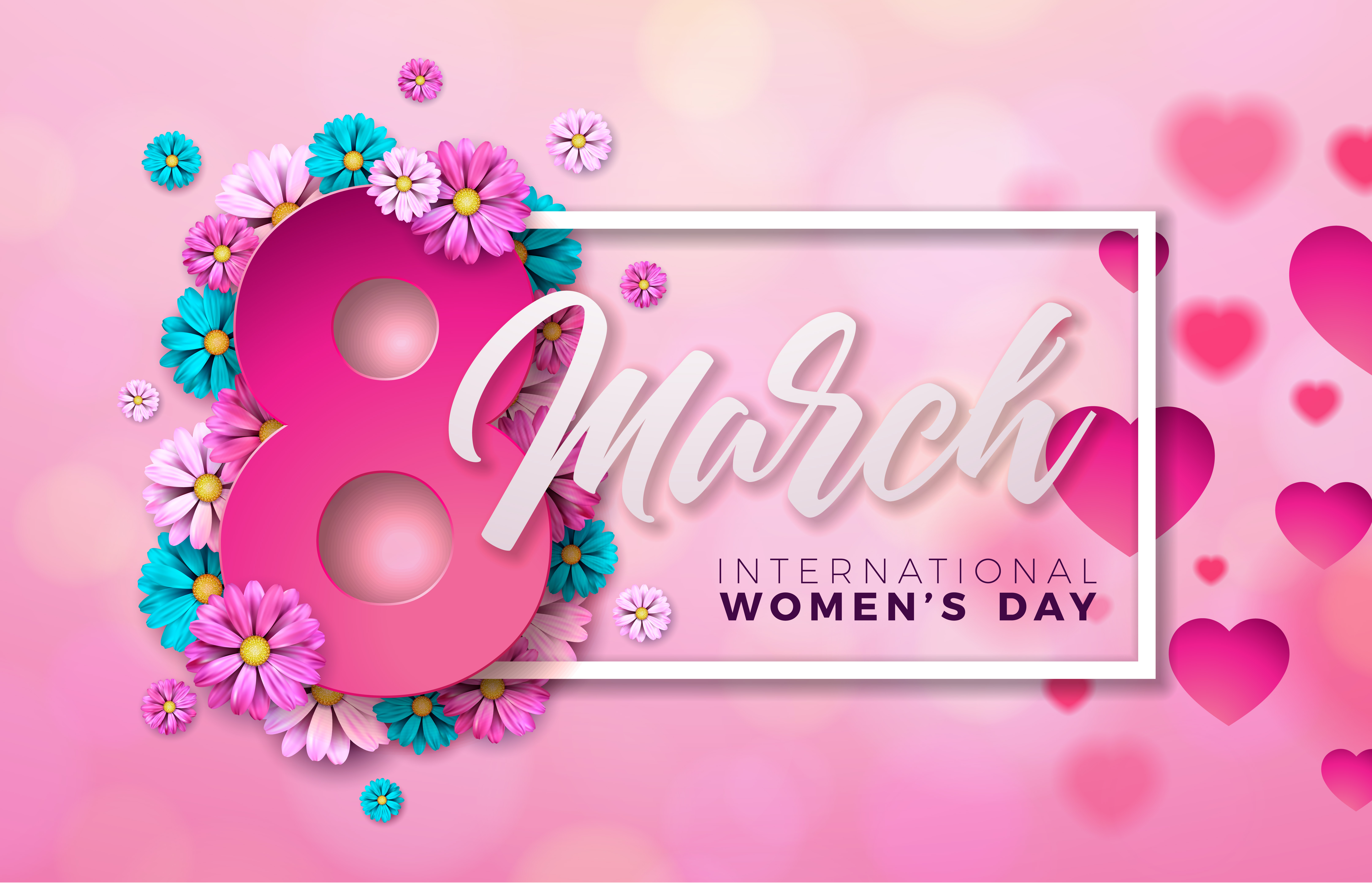Descarga gratuita de fondo de pantalla para móvil de Flor, Día Festivo, Día De La Mujer, Feliz Día De La Mujer.