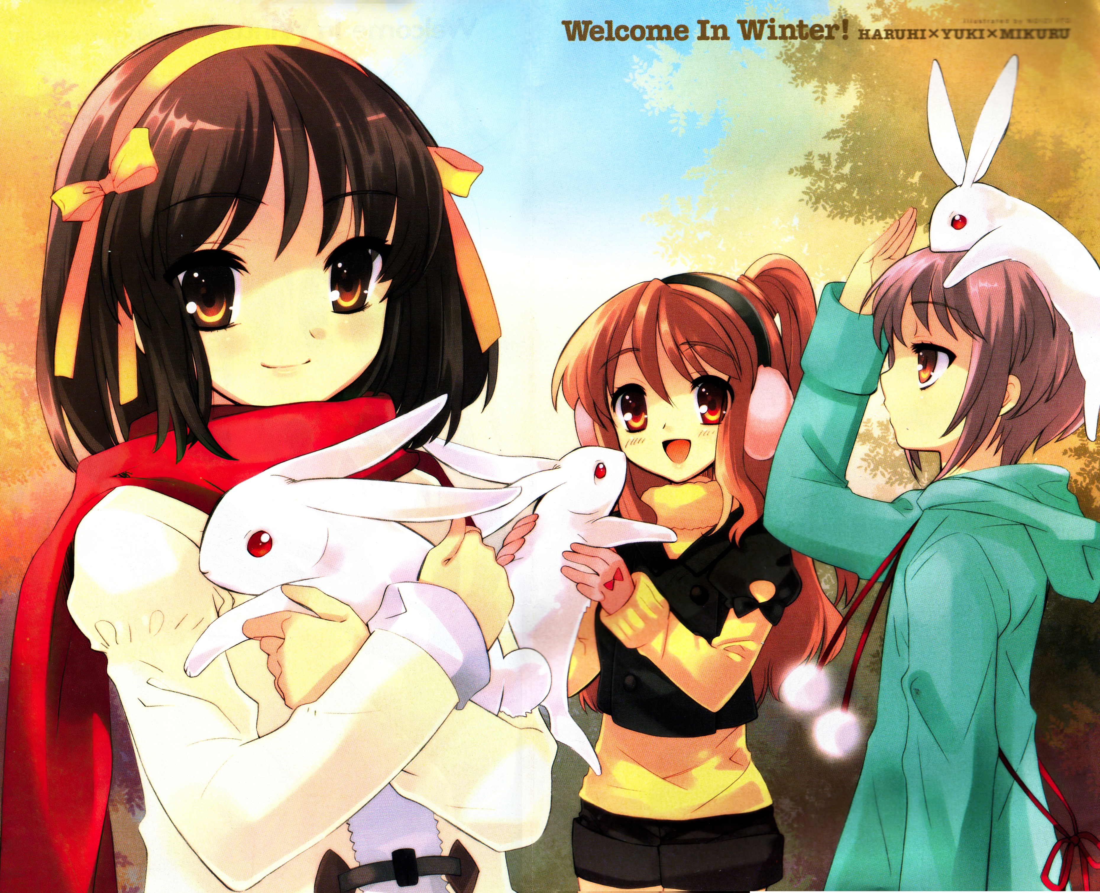 Handy-Wallpaper Animes, Haruhi Suzumiya, Suzumiya Haruhi No Yūutsu, Yuki Nagato, Mikuru Asahina kostenlos herunterladen.
