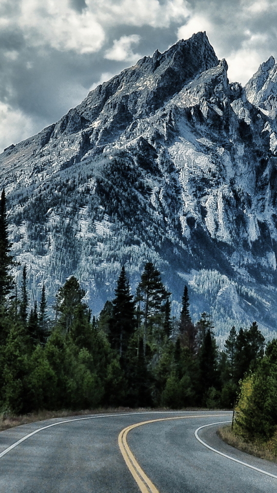 Download mobile wallpaper Mountains, Mountain, Road, Tree, Photography for free.