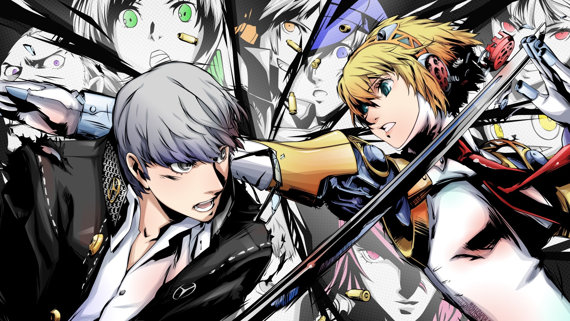 Download mobile wallpaper Video Game, Persona, Aigis (Persona), Yu Narukami, Persona 4: Arena for free.