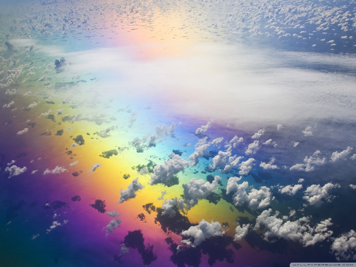 Download mobile wallpaper Sky, Rainbow, Colors, Artistic, Cloud for free.