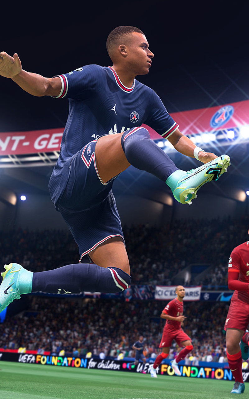 Download mobile wallpaper Video Game, Kylian Mbappé, Fifa 22 for free.