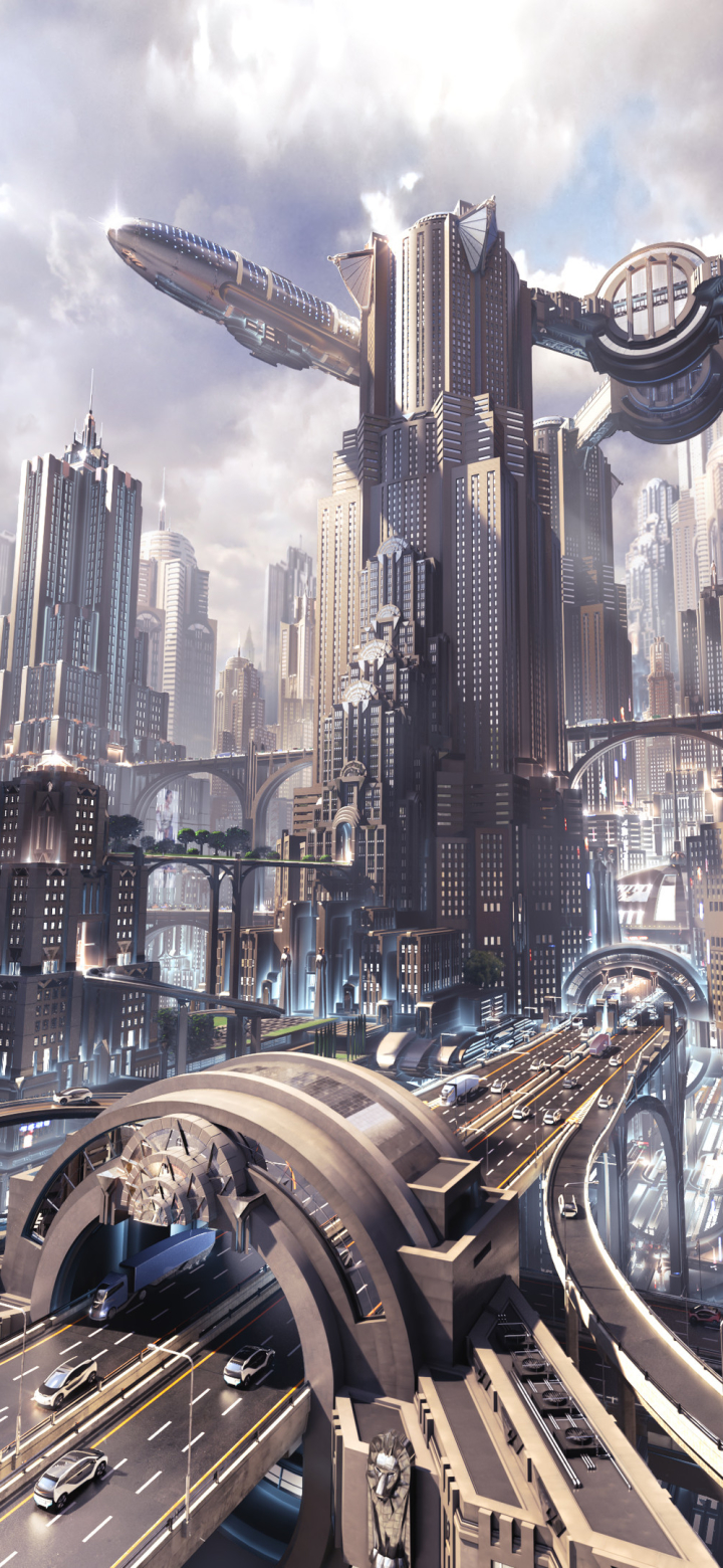 Download mobile wallpaper City, Sci Fi for free.