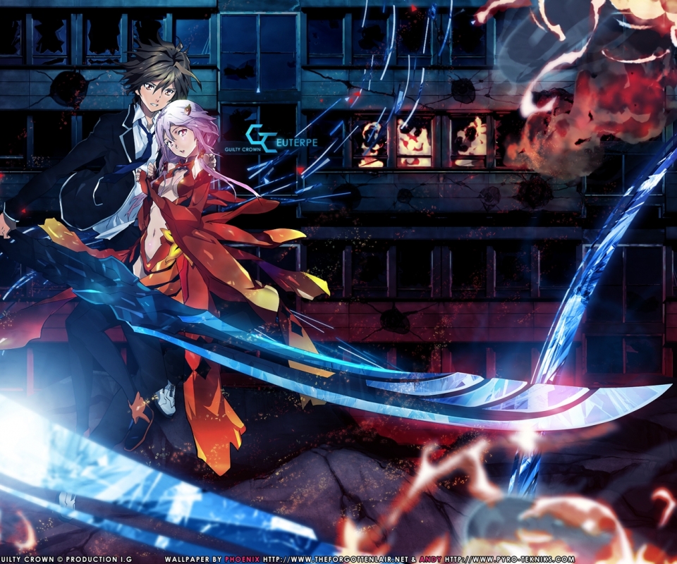 Free download wallpaper Anime, Weapon, Flame, Sword, Guilty Crown, Inori Yuzuriha on your PC desktop