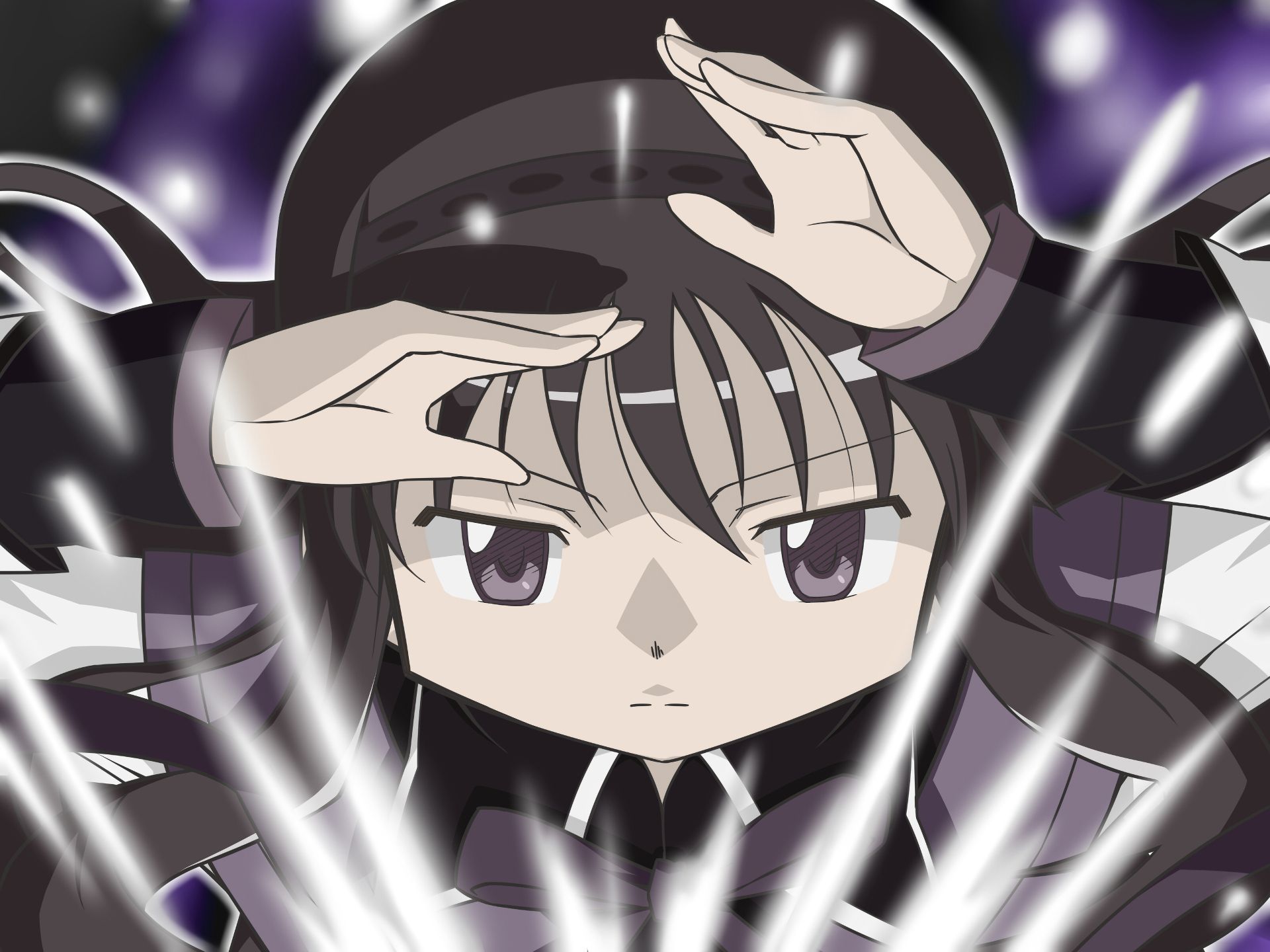 Laden Sie das Animes, Madoka Magica, Homur Akemi-Bild kostenlos auf Ihren PC-Desktop herunter