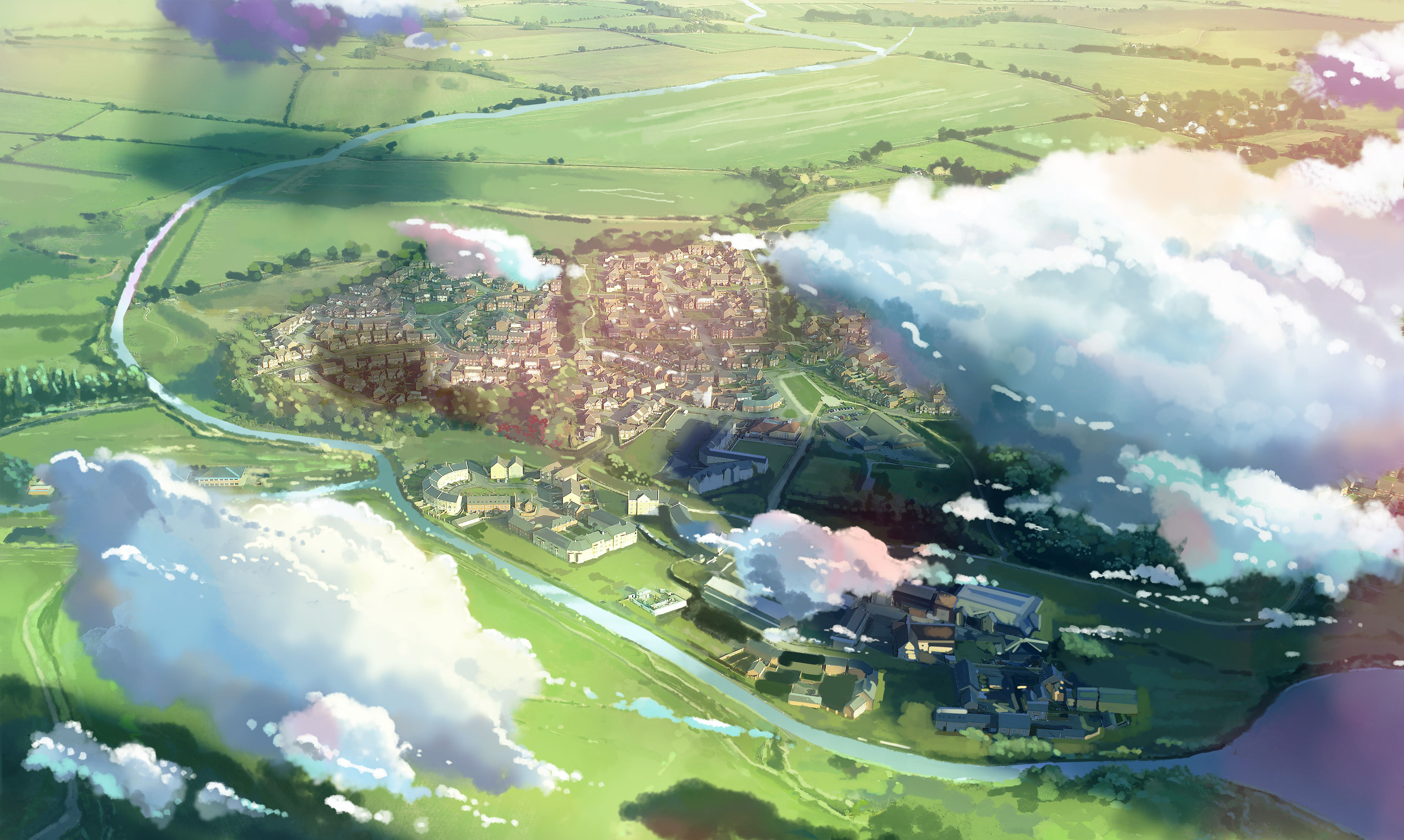 Free download wallpaper Anime, Landscape on your PC desktop