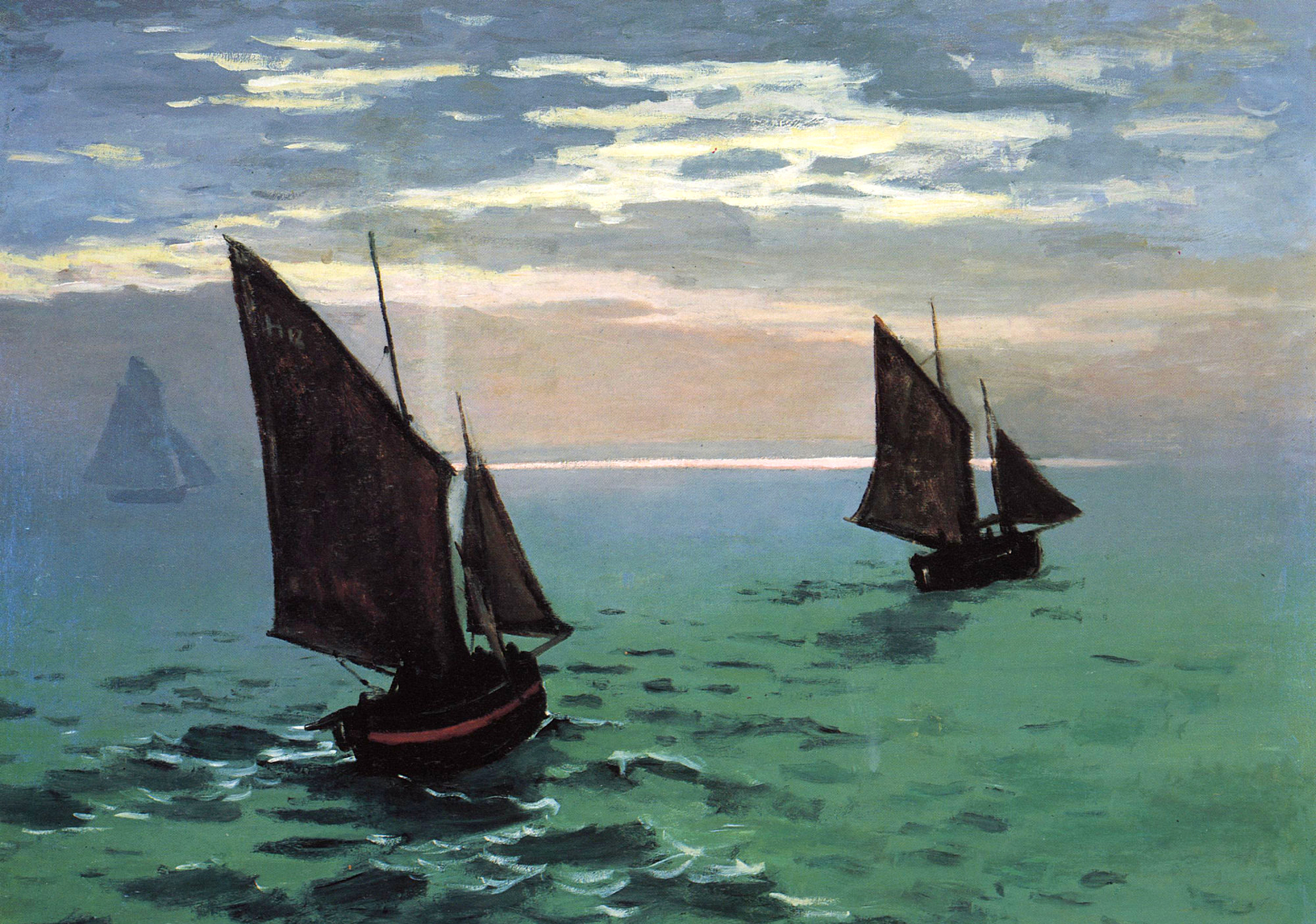 Laden Sie das Ozean, Malerei, Segelboot, Künstlerisch-Bild kostenlos auf Ihren PC-Desktop herunter