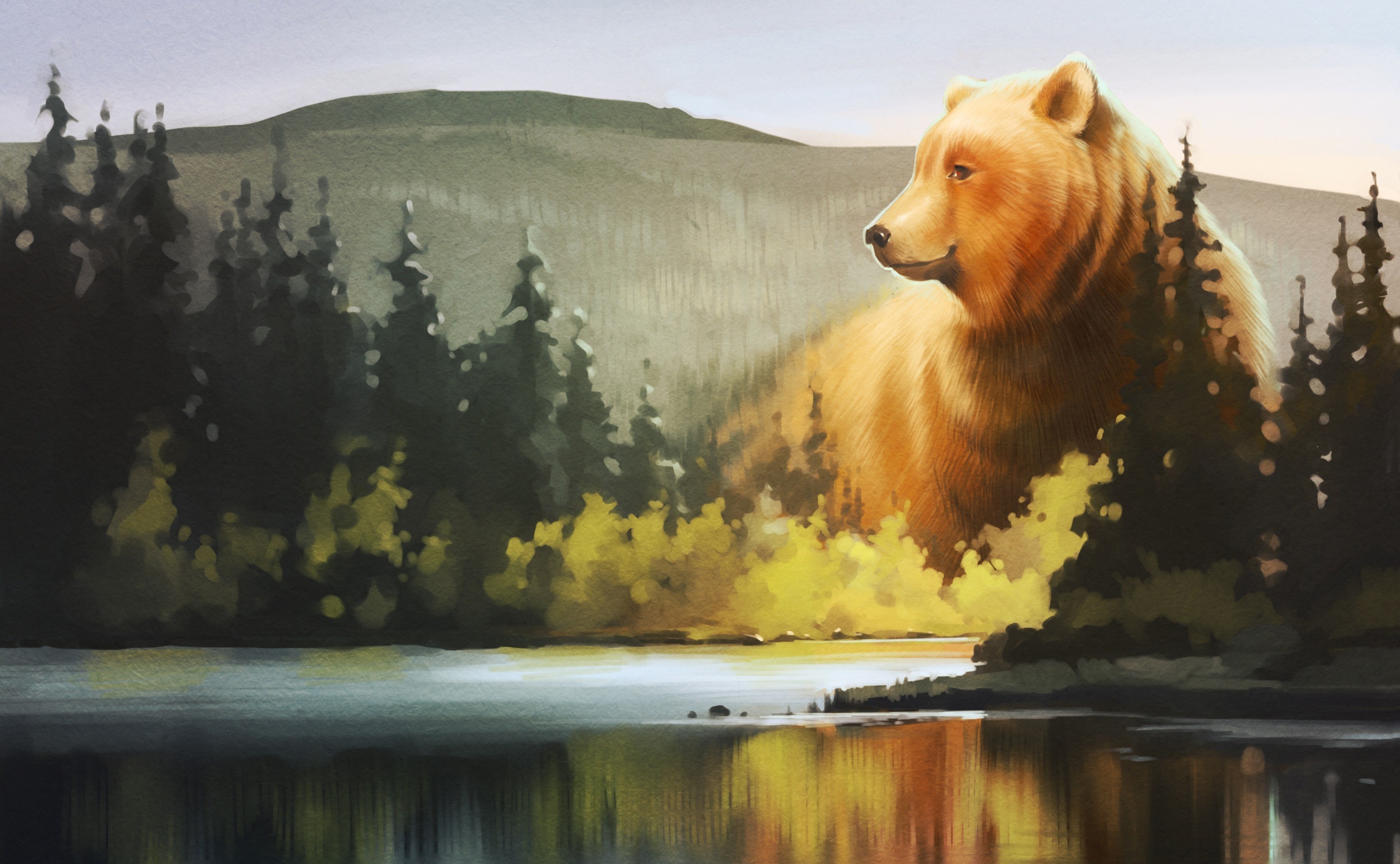 Скачать обои бесплатно Медведи, Медведь, Животные картинка на рабочий стол ПК