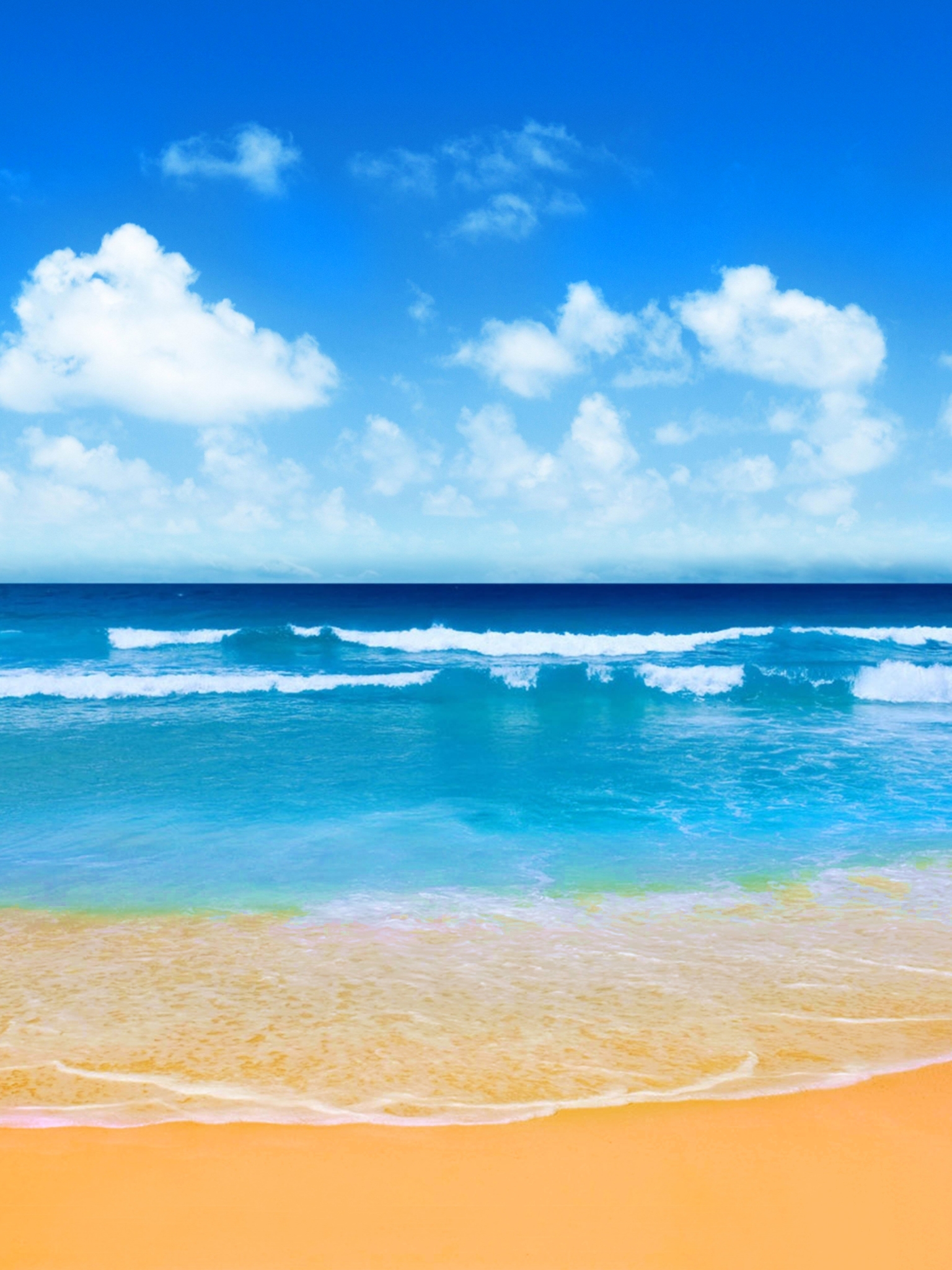 Скачать картинку Пляж, Лето, Горизонт, Земля/природа в телефон бесплатно.