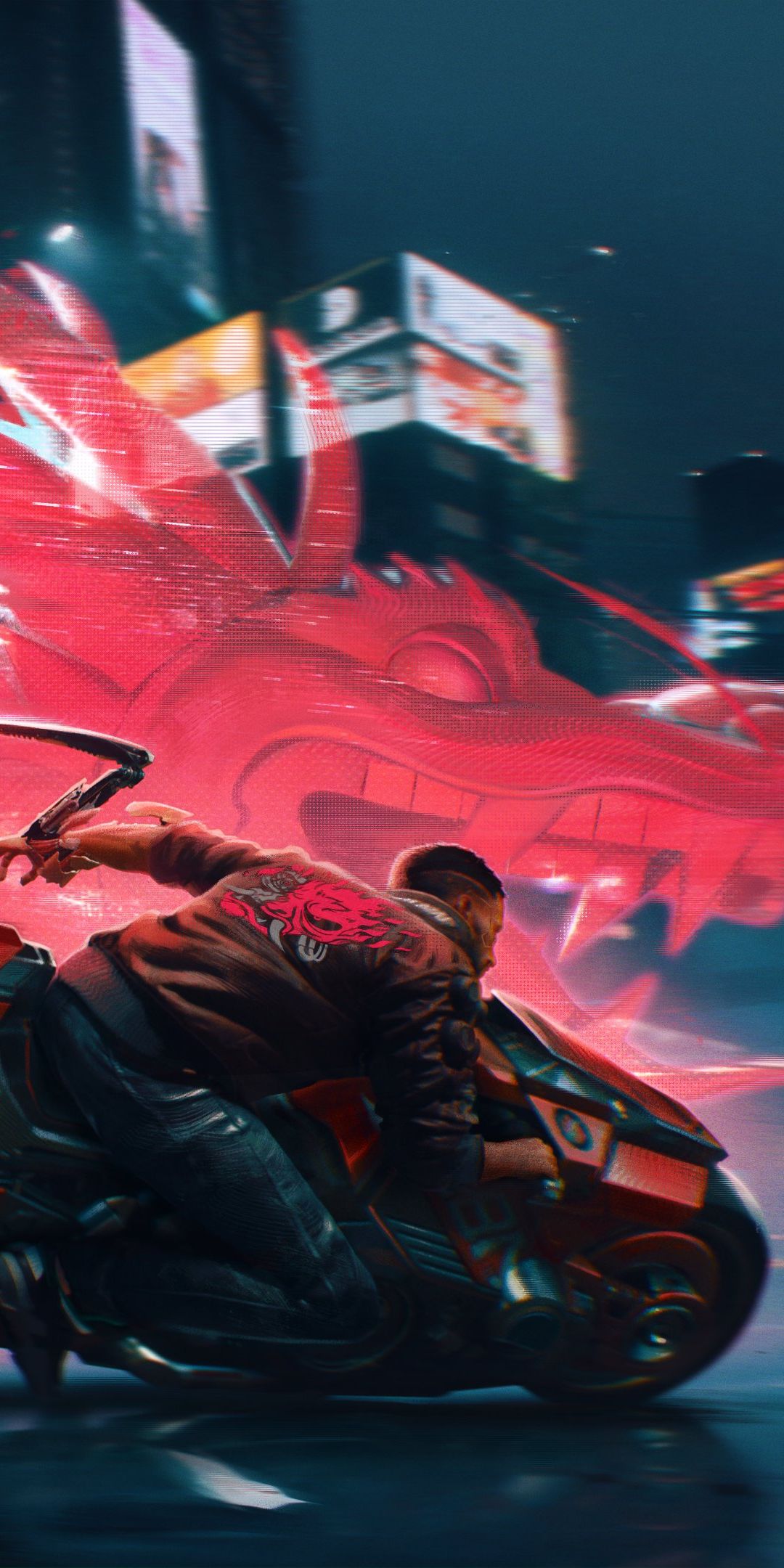 Download mobile wallpaper Motorcycle, Cyborg, Video Game, Cyberpunk 2077 for free.