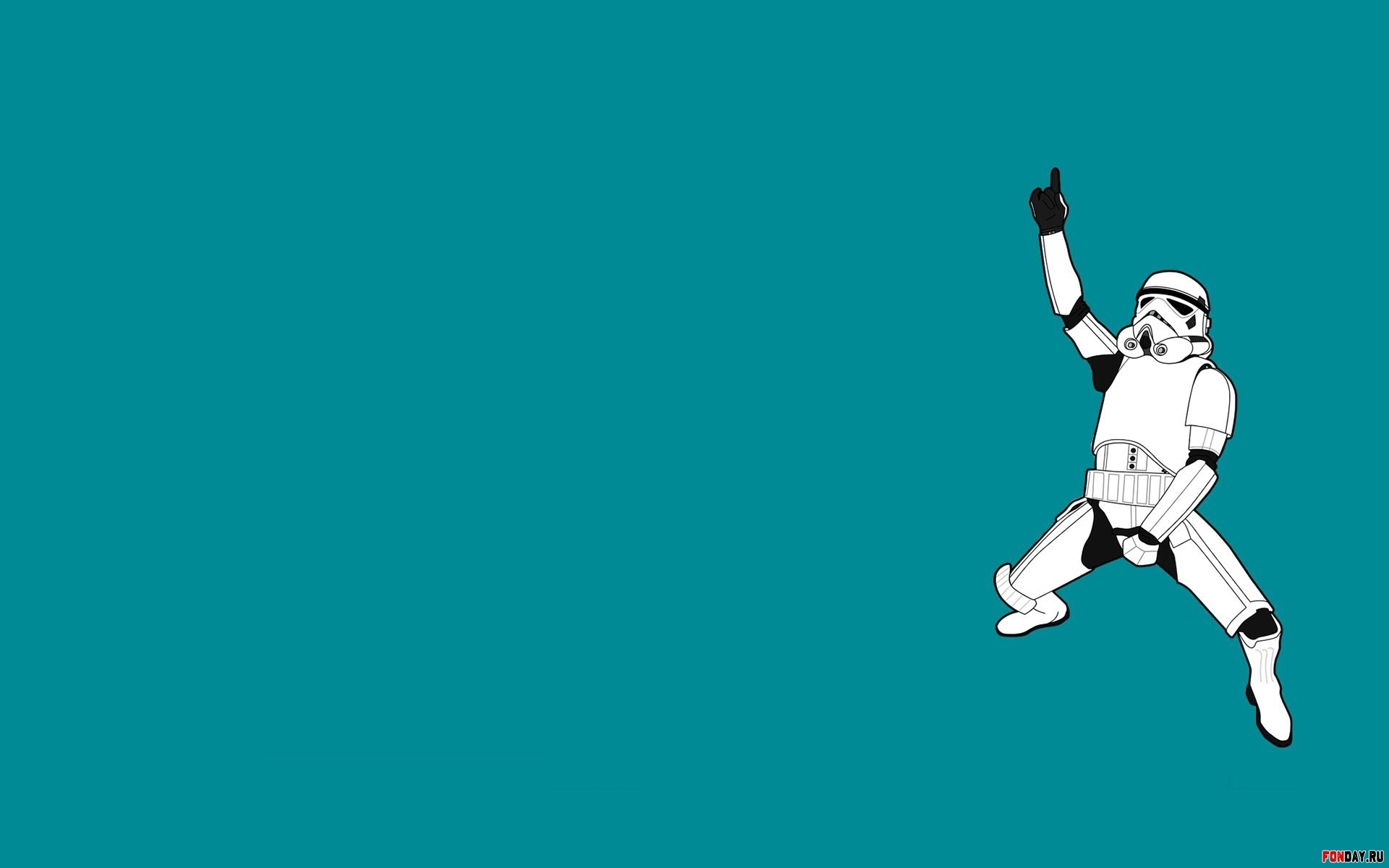 funny, star wars, background, turquoise HD for desktop 1080p