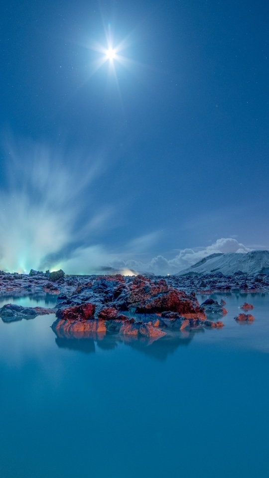 Скачать картинку Зима, Снег, Озеро, Лагуна, Исландия, Земля/природа в телефон бесплатно.
