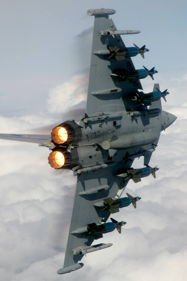 Handy-Wallpaper Militär, Düsenjäger, Eurofighter Taifun kostenlos herunterladen.