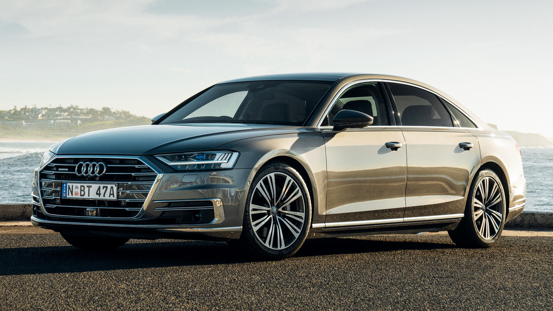 Download mobile wallpaper Audi, Car, Sedan, Vehicles, Silver Car, Full Size Car, Audi A8, Audi A8 L for free.