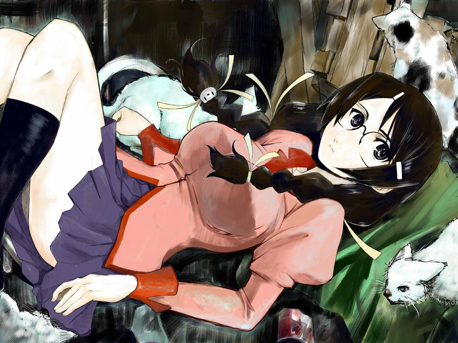 Baixe gratuitamente a imagem Anime, Monogatari (Série), Tsubasa Hanekawa na área de trabalho do seu PC