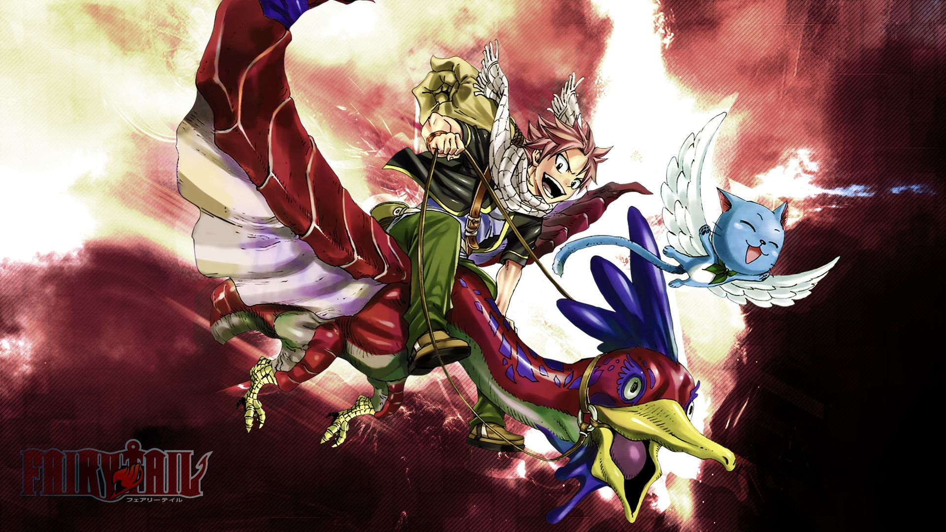 Téléchargez des papiers peints mobile Animé, Fairy Tail: Fearī Teiru, Natsu Dragneel, Heureux (Fairy Tail) gratuitement.