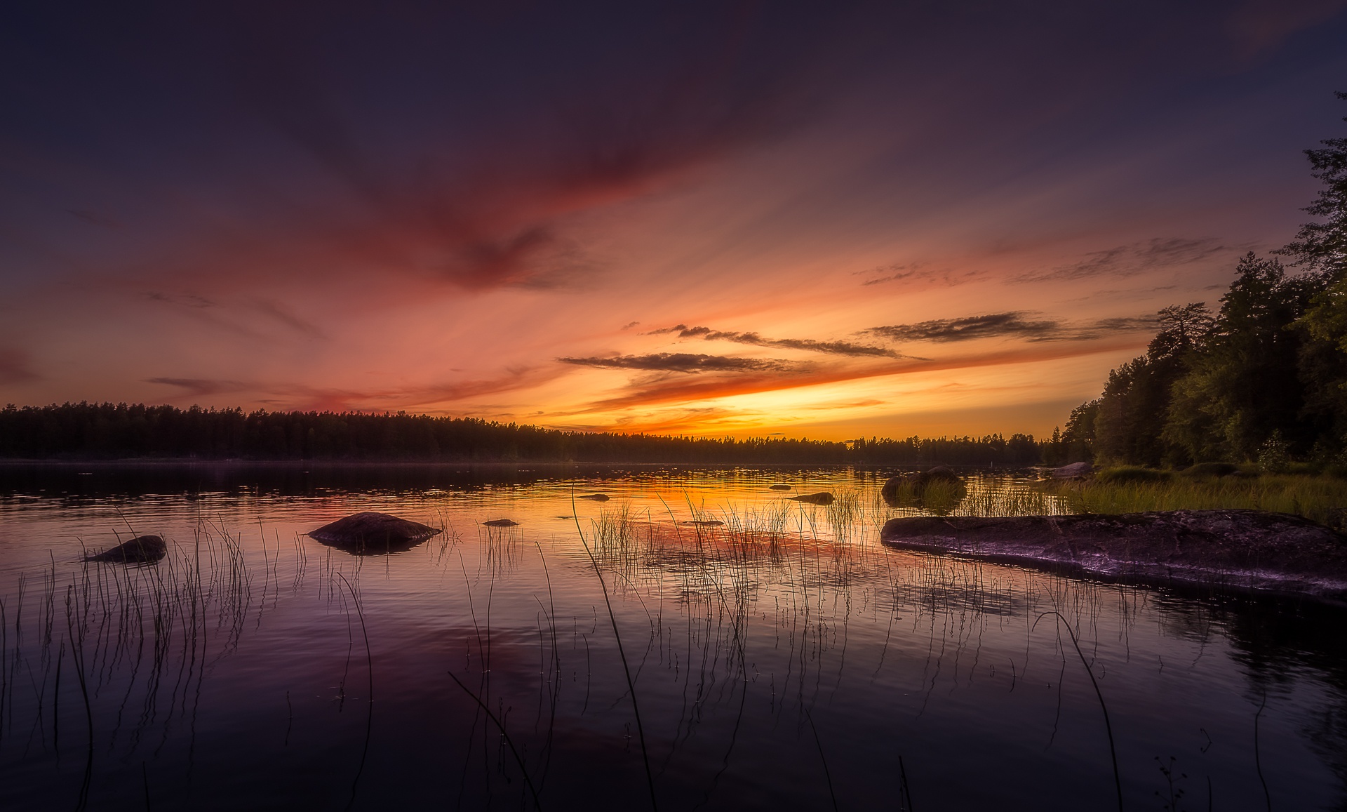 Free download wallpaper Nature, Sky, Lake, Sunrise, Earth on your PC desktop