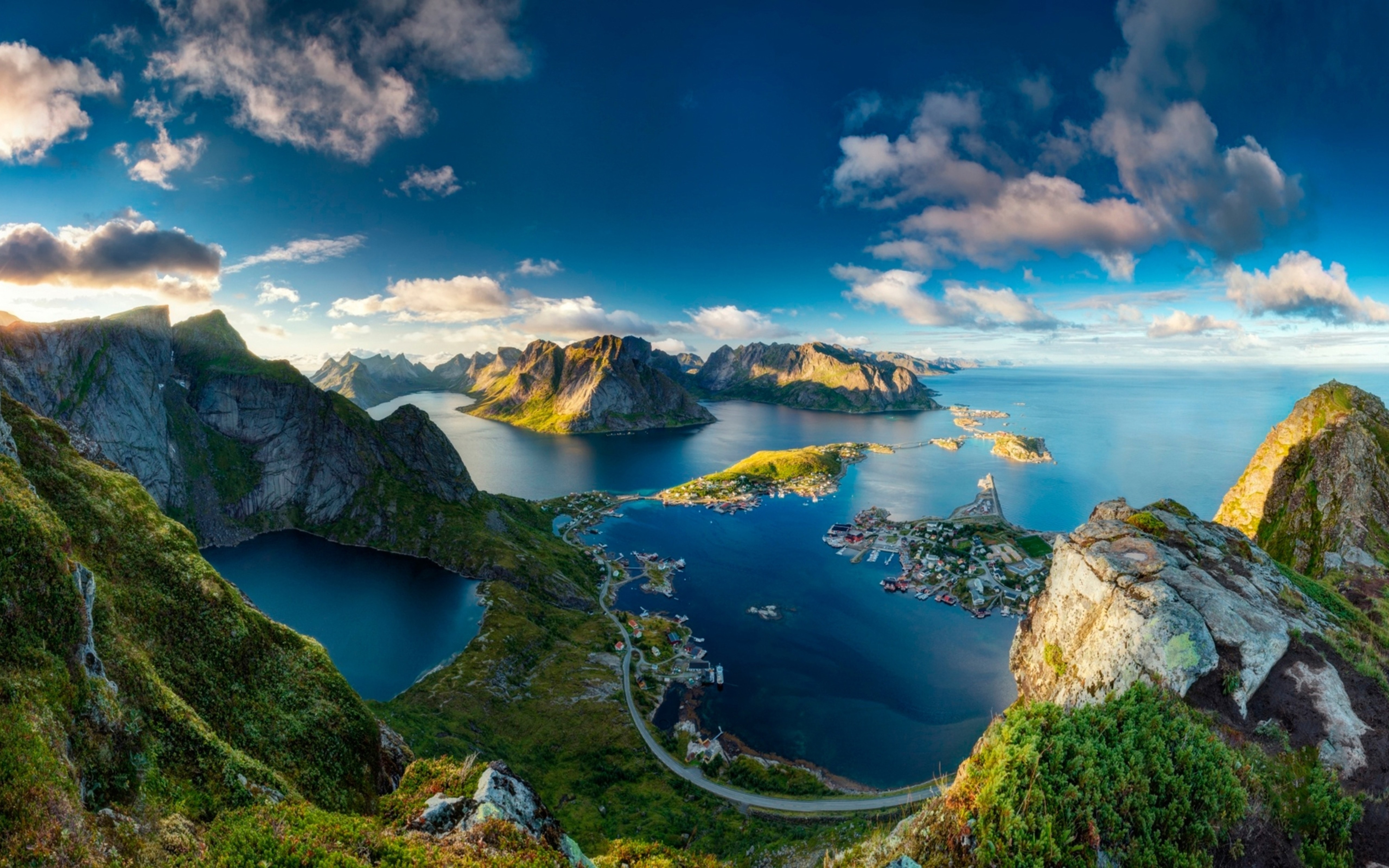 Download mobile wallpaper Landscape, Coast, Ocean, Earth, Village, Island, Norway, Seascape for free.