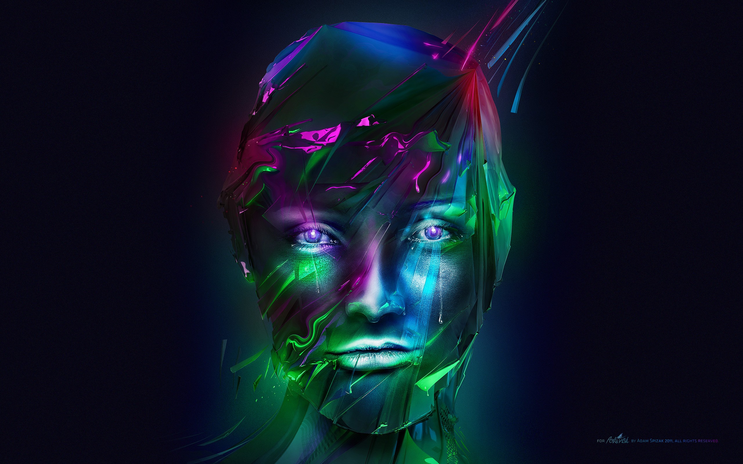 Download mobile wallpaper Artistic, Face, Psychedelic for free.