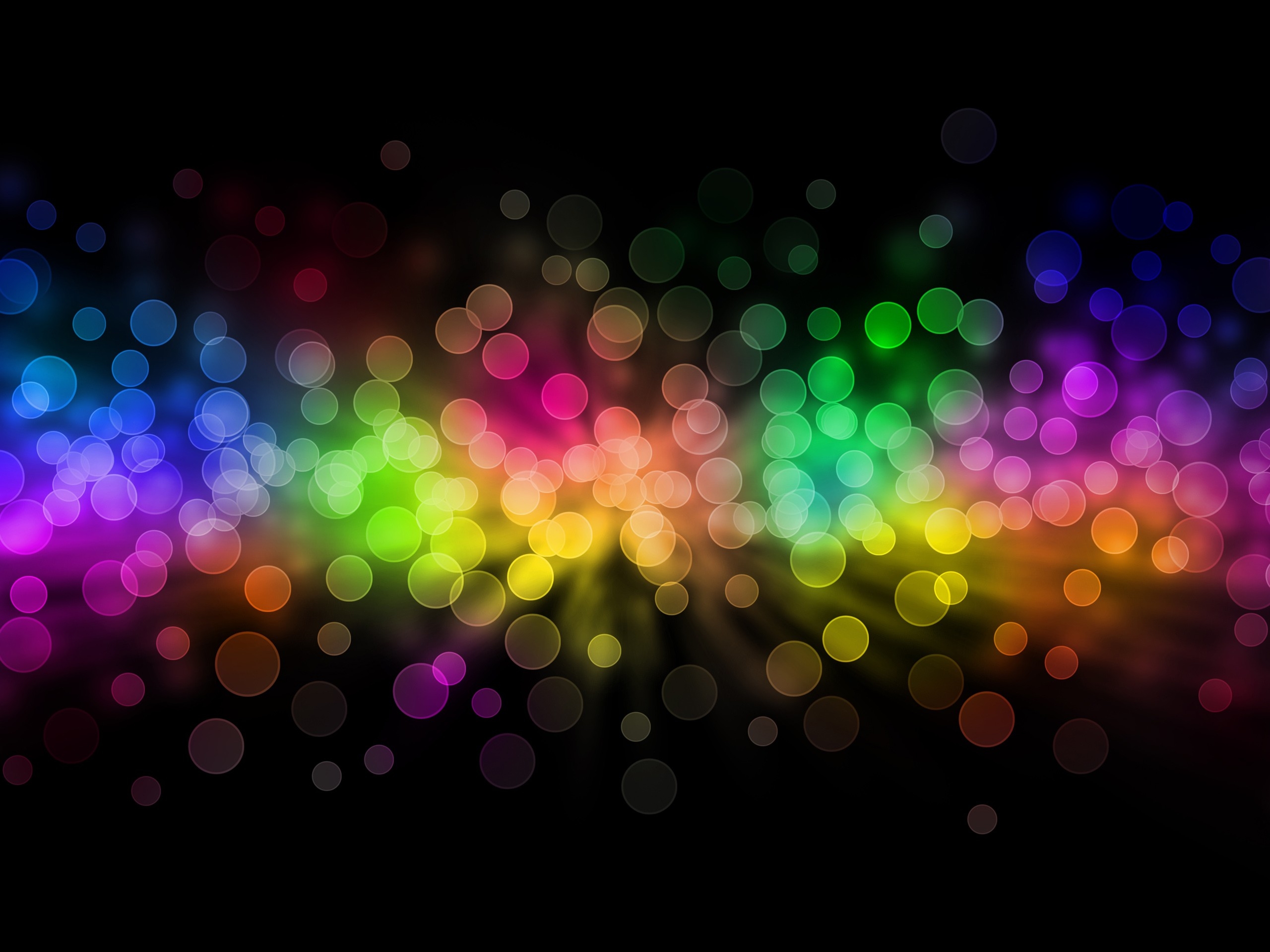 Full HD Wallpaper rainbow, background, abstract, glare, circles, iridescent