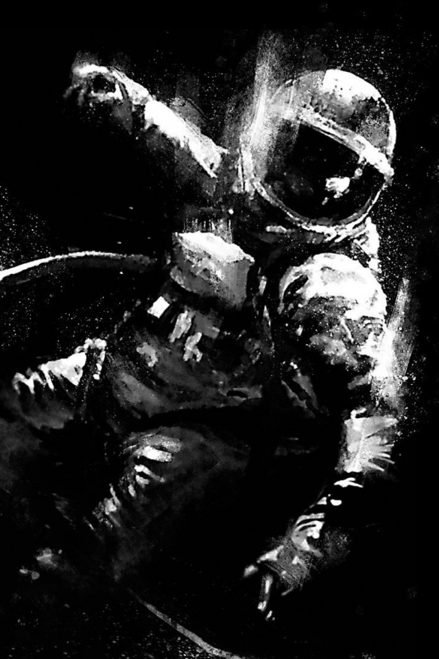 Download mobile wallpaper Sci Fi, Astronaut, Black & White for free.