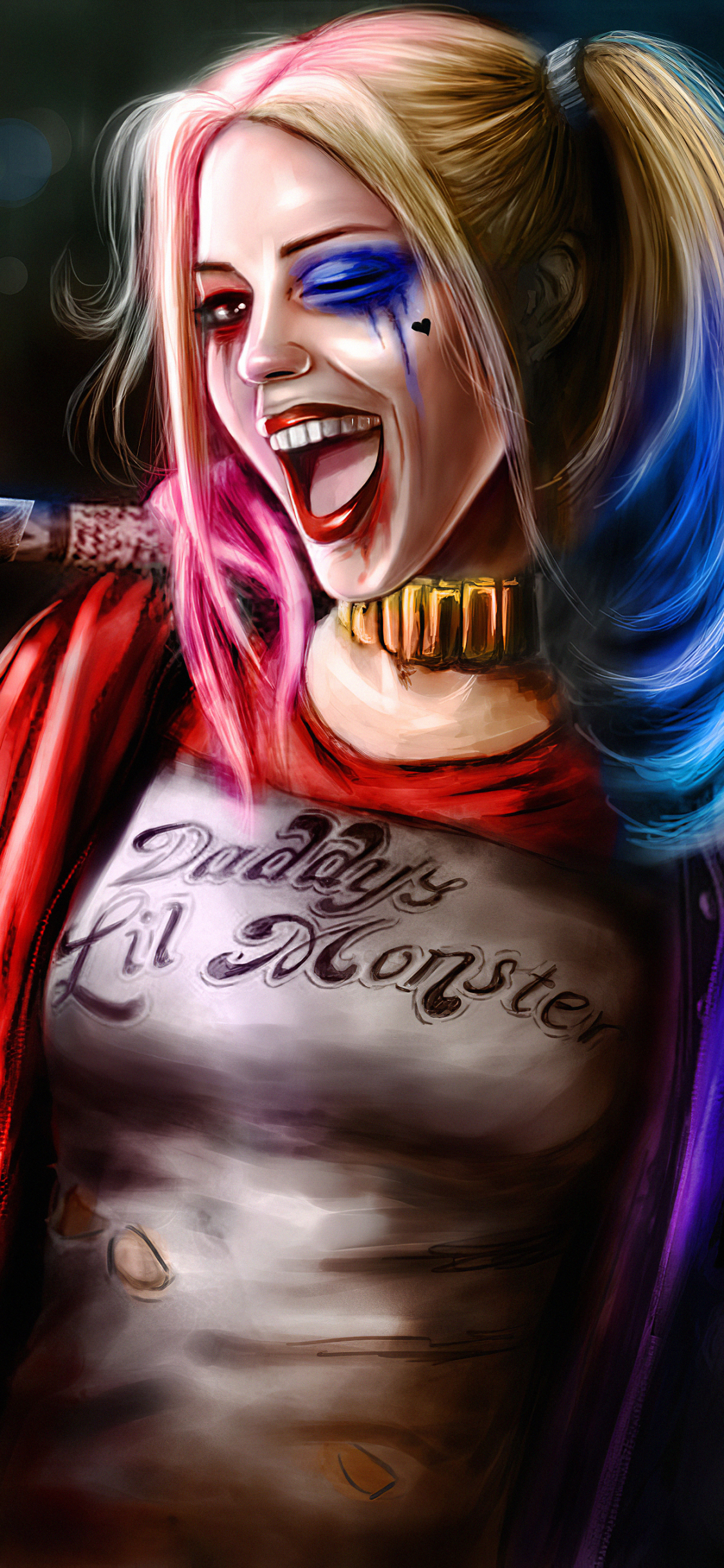 Download mobile wallpaper Blonde, Wink, Comics, Harley Quinn, Dc Comics, Lipstick for free.