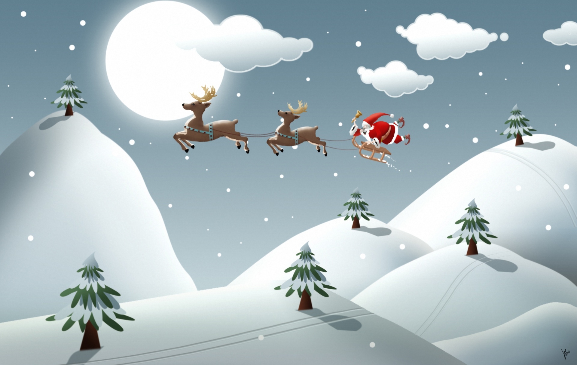 christmas, holiday, reindeer, santa