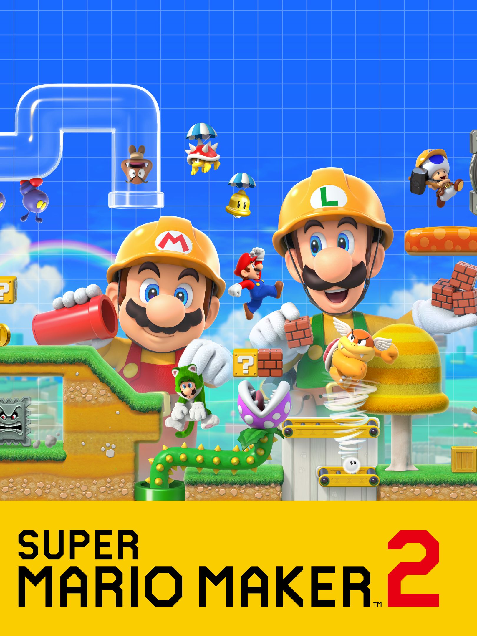 Download mobile wallpaper Mario, Video Game, Super Smash Bros, Toad (Mario), Luigi, Super Mario Maker 2 for free.