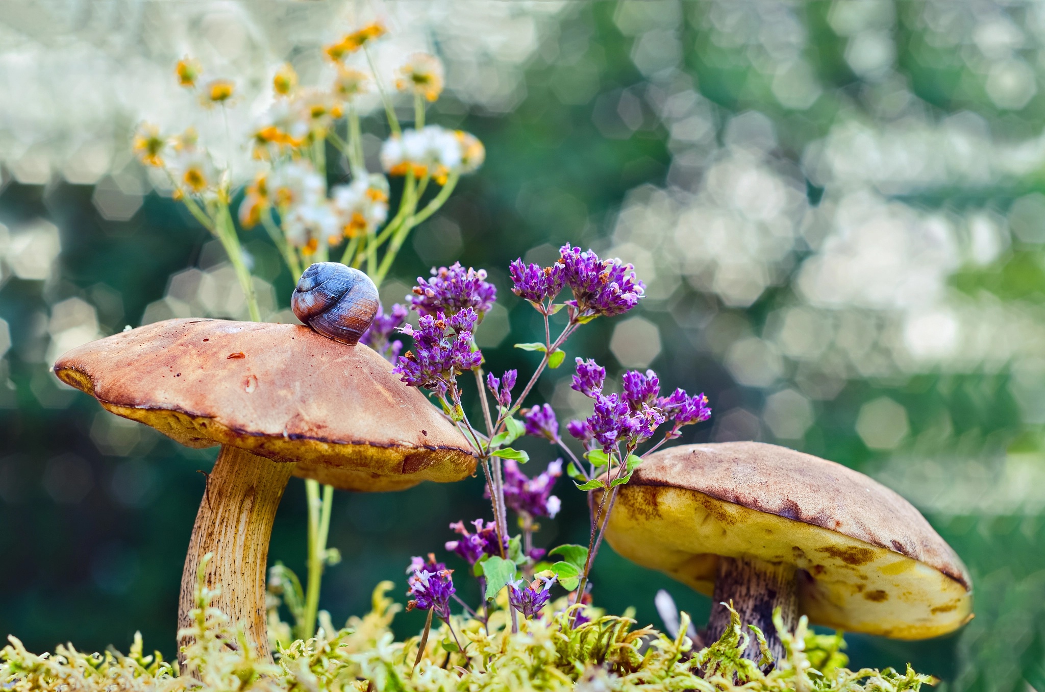 Download mobile wallpaper Nature, Flower, Macro, Earth, Mushroom, Bokeh for free.