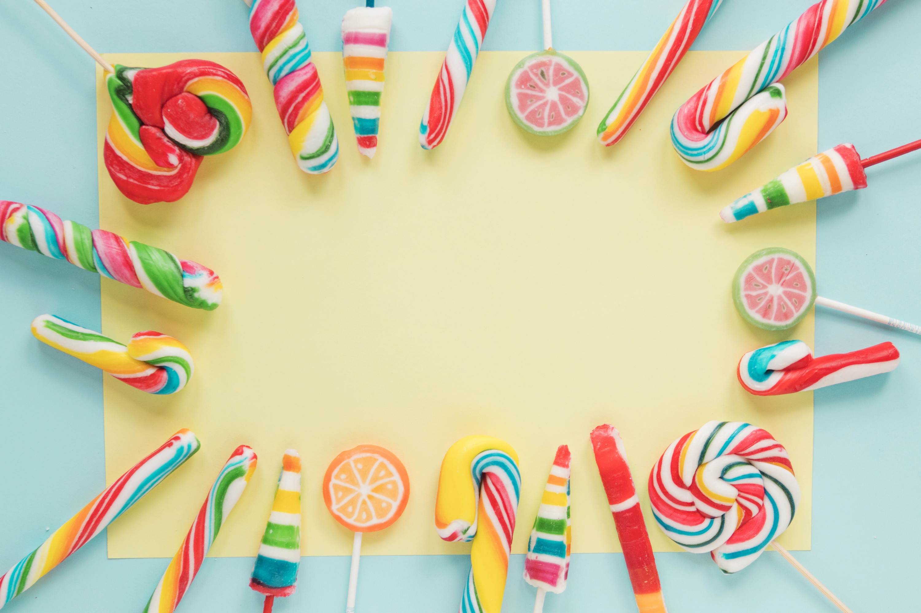 Laden Sie das Farben, Süßigkeiten, Lutscher, Süßwaren, Nahrungsmittel-Bild kostenlos auf Ihren PC-Desktop herunter
