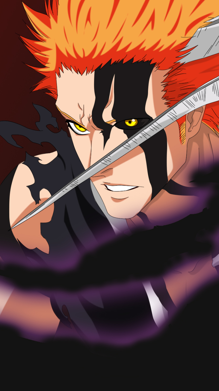 Téléchargez des papiers peints mobile Bleach, Les Yeux Jaunes, Animé, Ichigo Kurosaki, Cheveux Roux, Creux (Bleach) gratuitement.