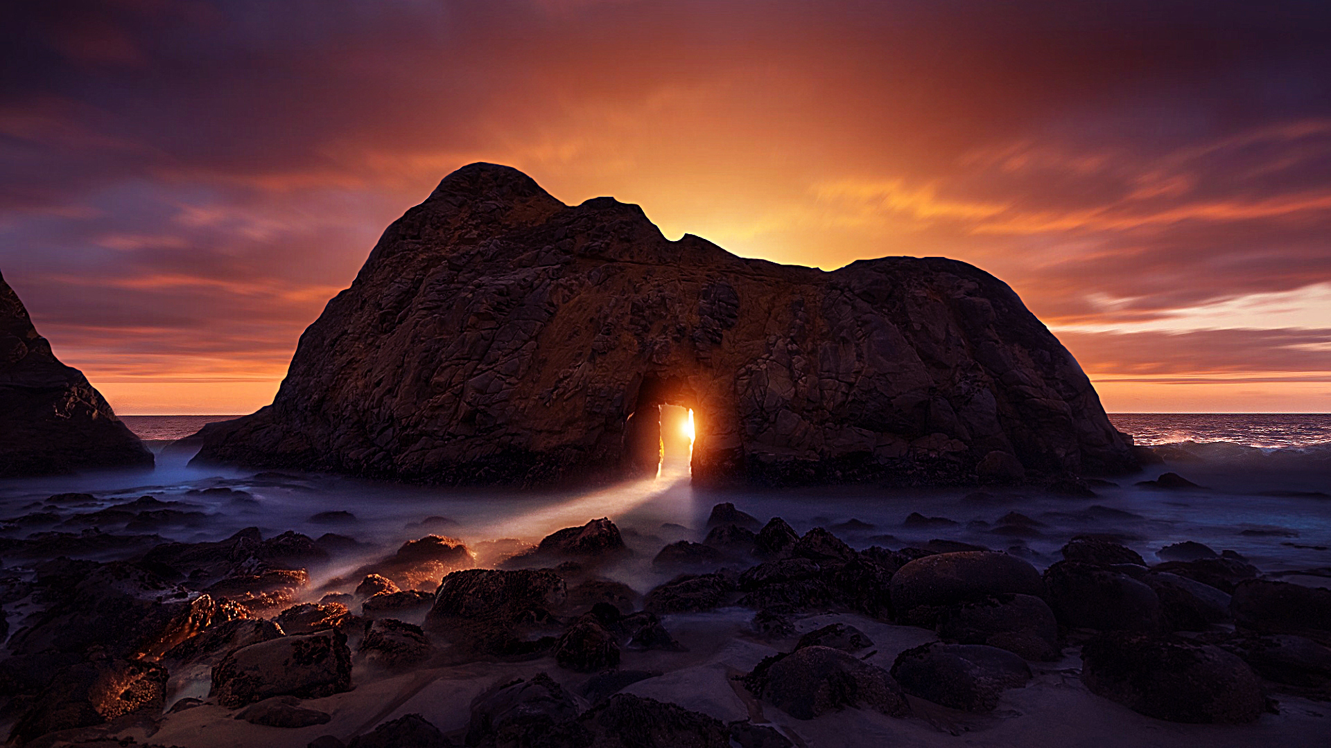 Free download wallpaper Nature, Sunset, Earth, Arch on your PC desktop