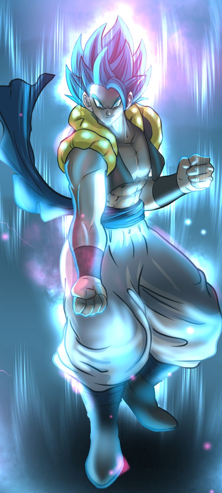 Download mobile wallpaper Anime, Gogeta (Dragon Ball), Super Saiyan Blue, Dragon Ball Super: Broly for free.