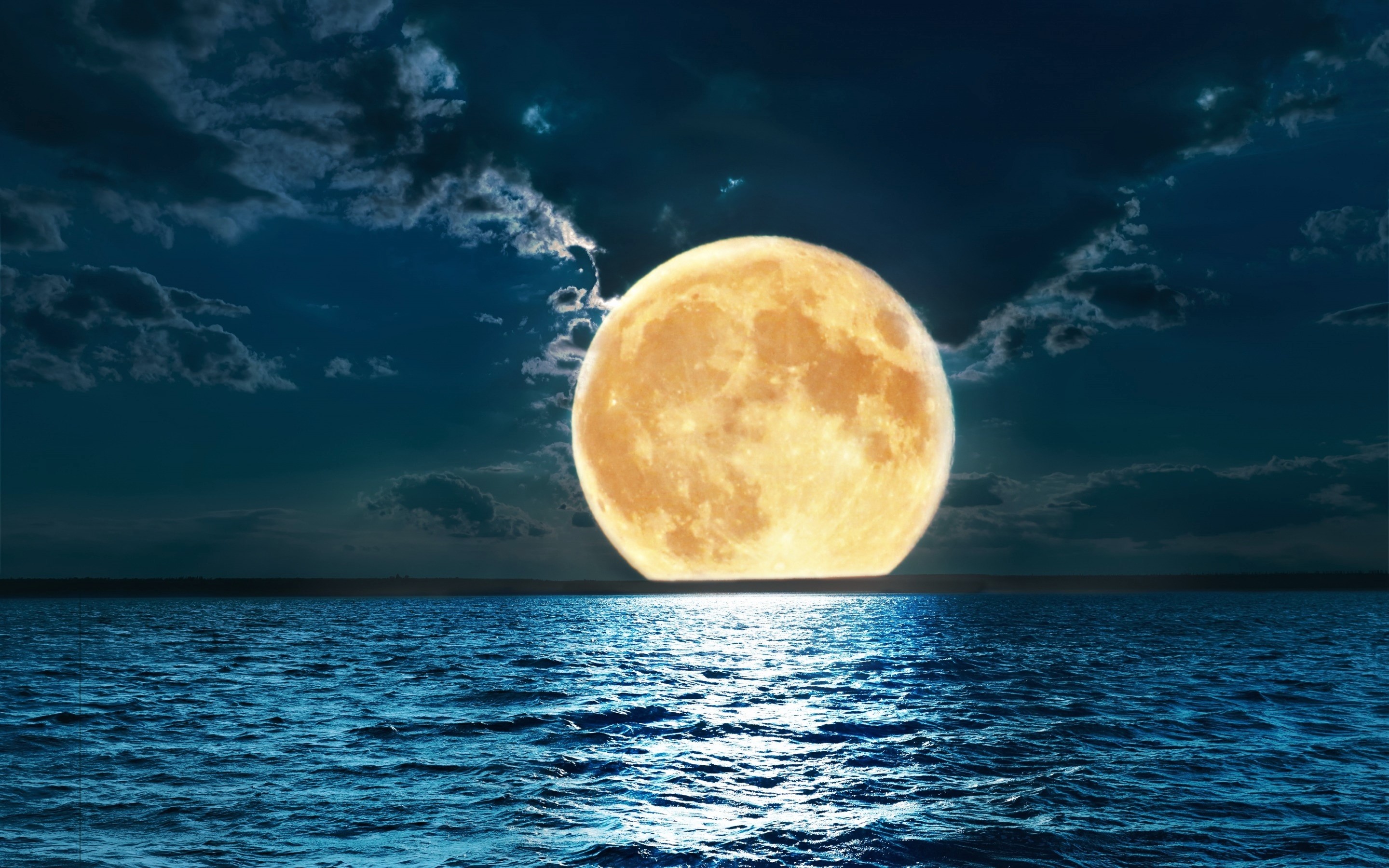 Baixe gratuitamente a imagem Céu, Mar, Lua, Oceano, Nuvem, Terra/natureza na área de trabalho do seu PC
