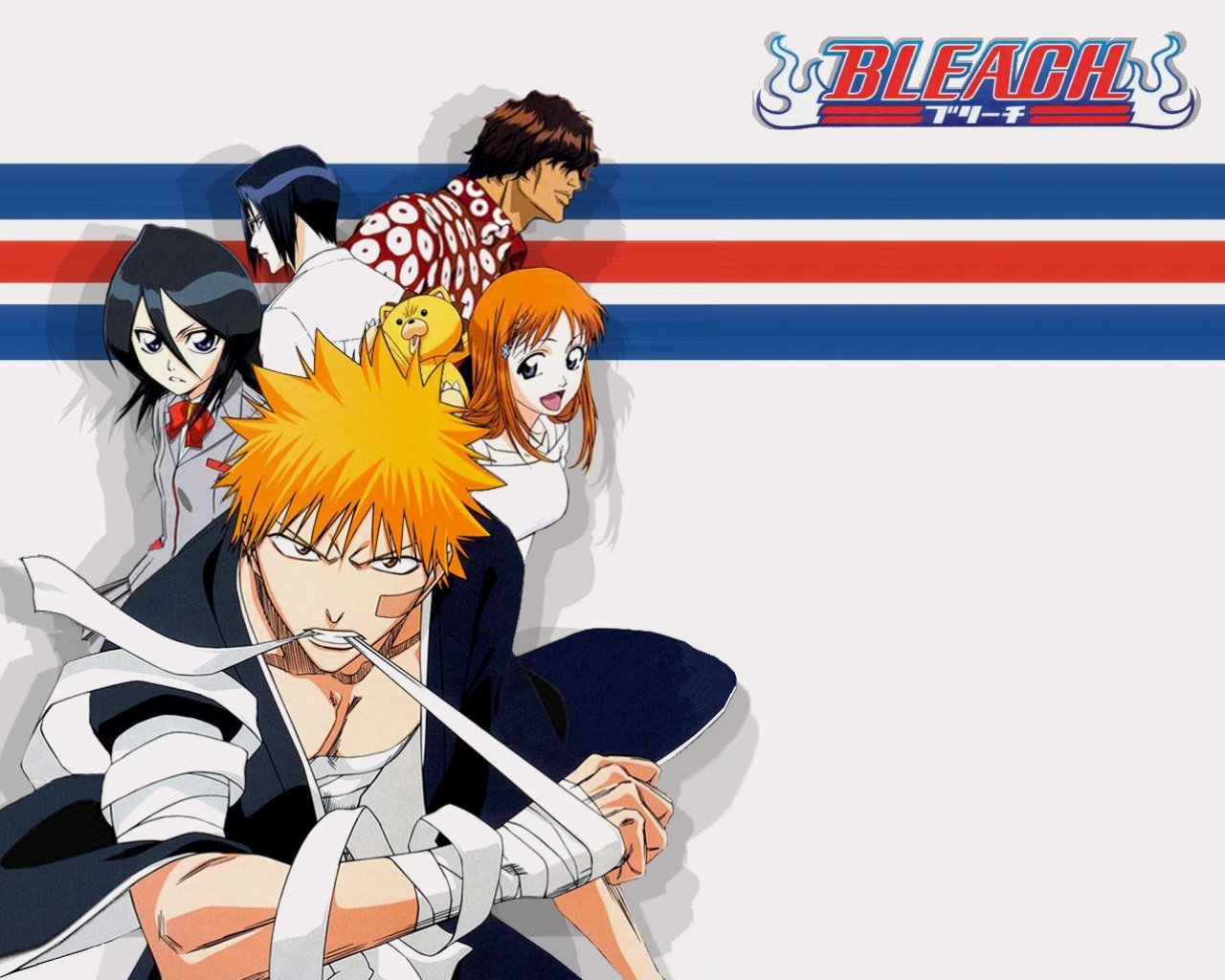 Baixe gratuitamente a imagem Anime, Alvejante, Rukia Kuchiki, Ichigo Kurosaki, Orihime Inoue, Uryu Ishida, Yasutora Sado, Kon (Bleach) na área de trabalho do seu PC