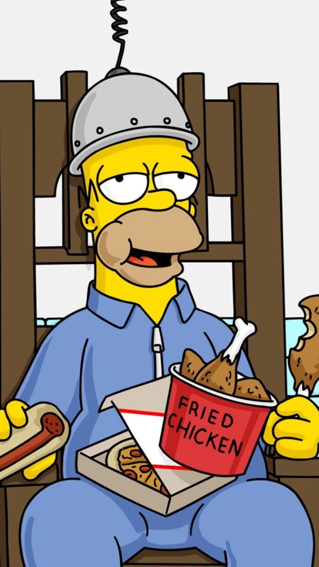 Baixar papel de parede para celular de Homer Simpson, Programa De Tv, Os Simpsons, Cadeira Elétrica gratuito.