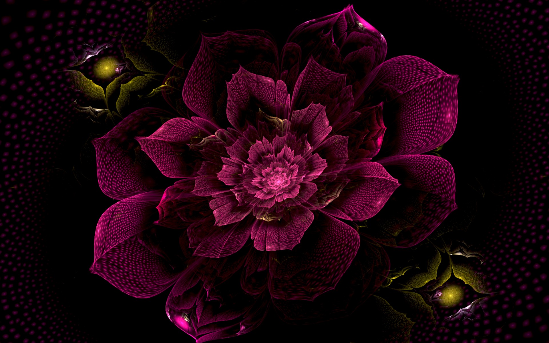 Download mobile wallpaper Flowers, Flower, Close Up, Fractal, Artistic, Purple Flower for free.