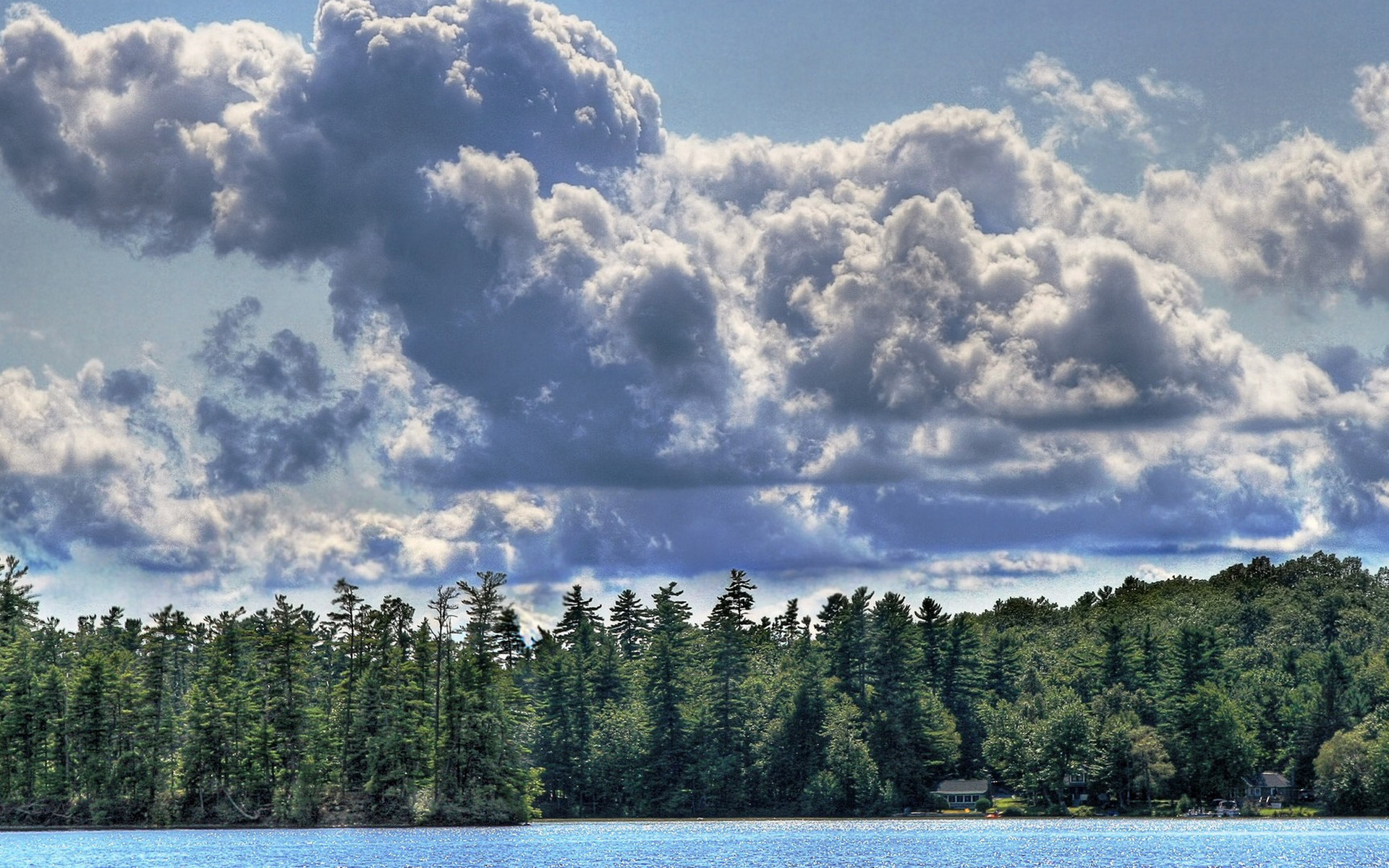 Free download wallpaper Landscape, Sky, Lake, Tree, Earth, Cloud, Photography, Cabin, Shoreline on your PC desktop
