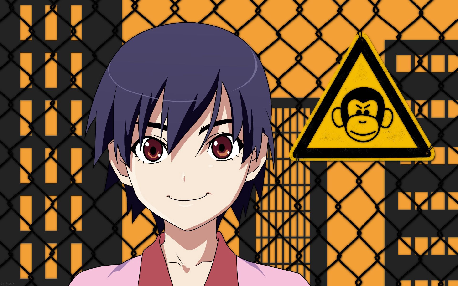 Laden Sie das Zaun, Lächeln, Das Mädchen, Ziemlich, Mädchen, Anime-Bild kostenlos auf Ihren PC-Desktop herunter